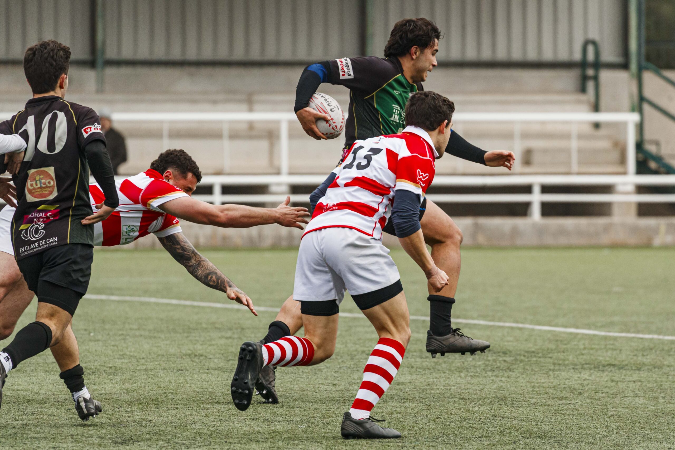 Imágenes correspondientes al partido de la joranda 7 de la Liga autonómica aragonesa de rugby masculino entre el Íbero CR y el CEFA Unizar.