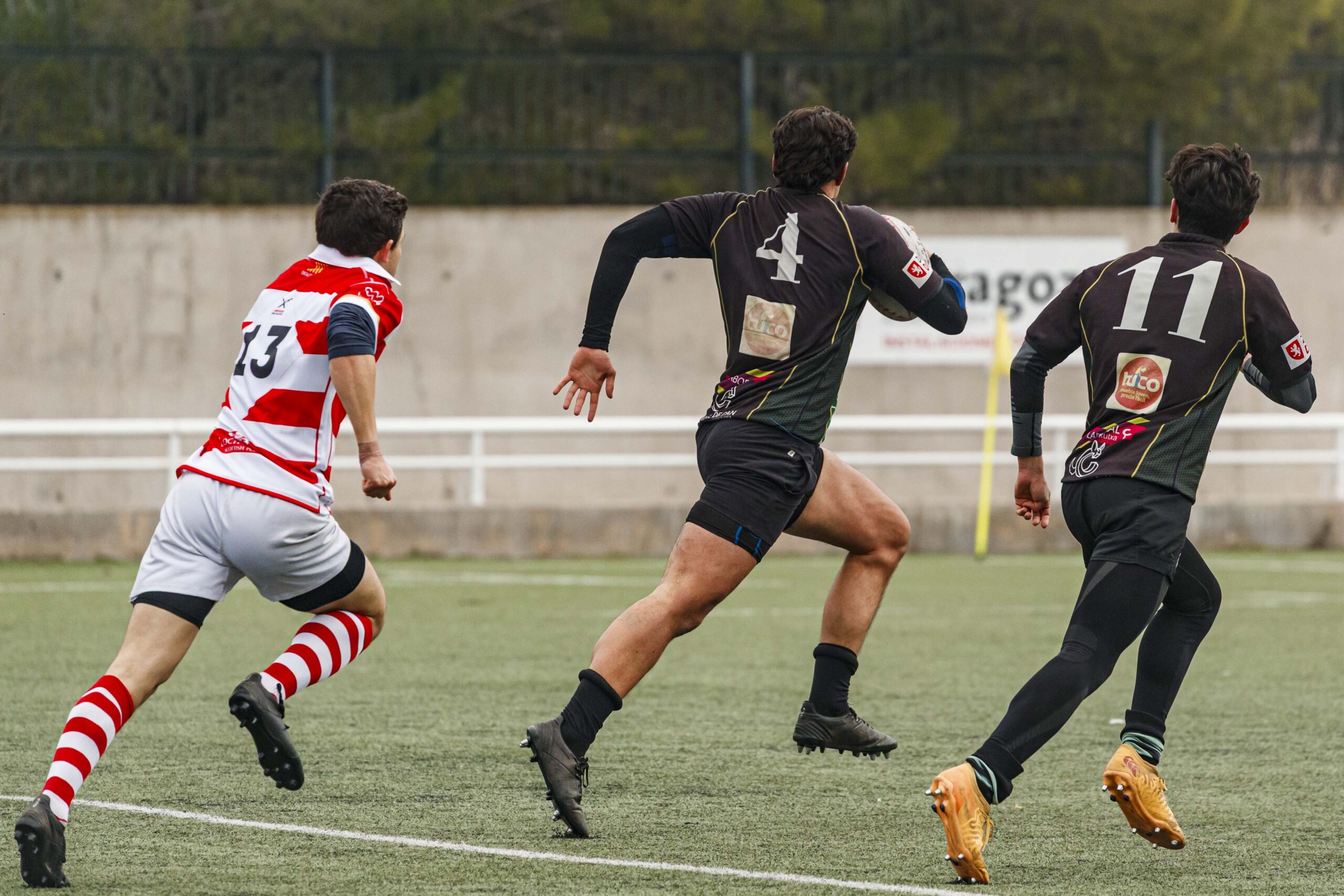 Imágenes correspondientes al partido de la joranda 7 de la Liga autonómica aragonesa de rugby masculino entre el Íbero CR y el CEFA Unizar.