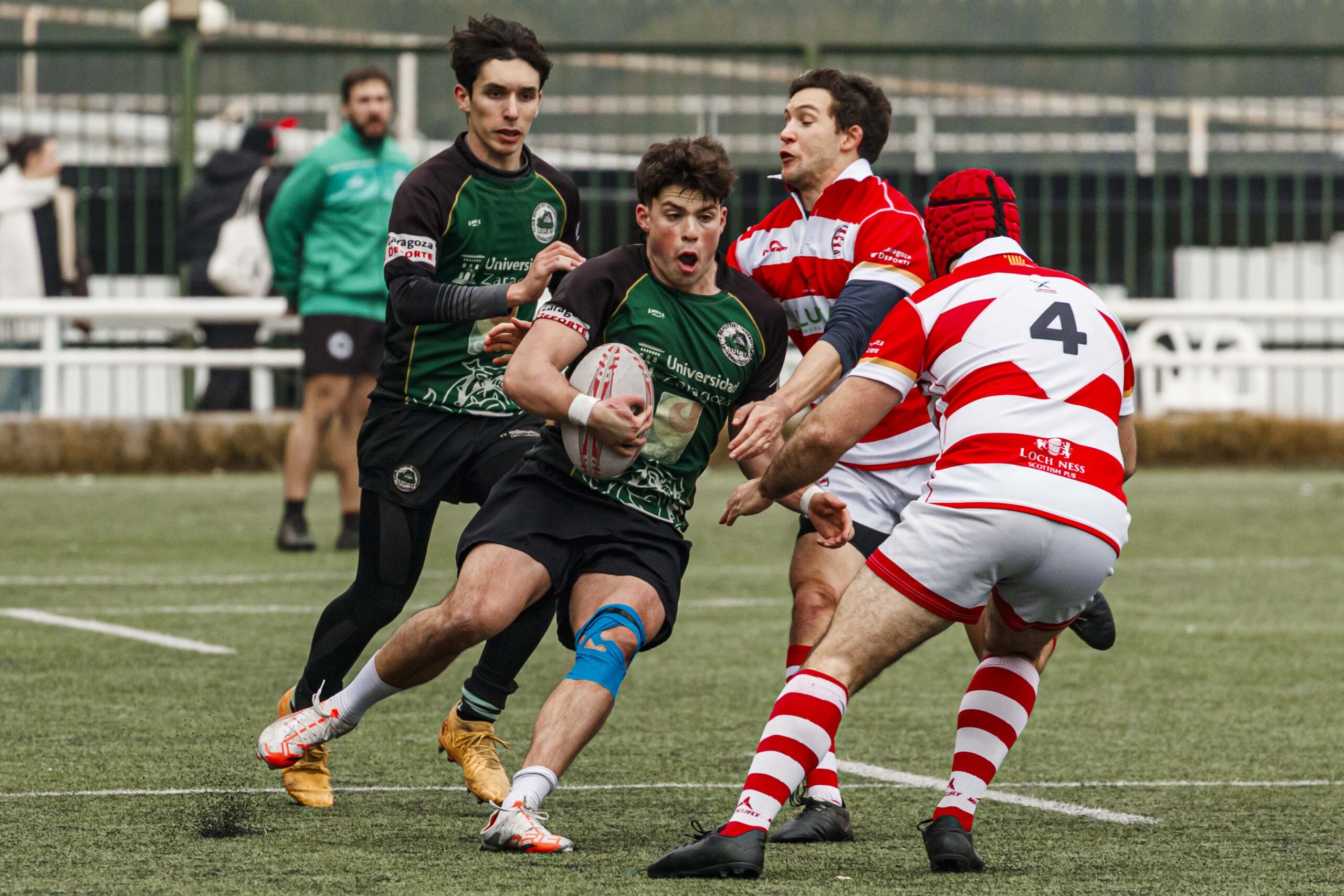 Imágenes correspondientes al partido de la joranda 7 de la Liga autonómica aragonesa de rugby masculino entre el Íbero CR y el CEFA Unizar.