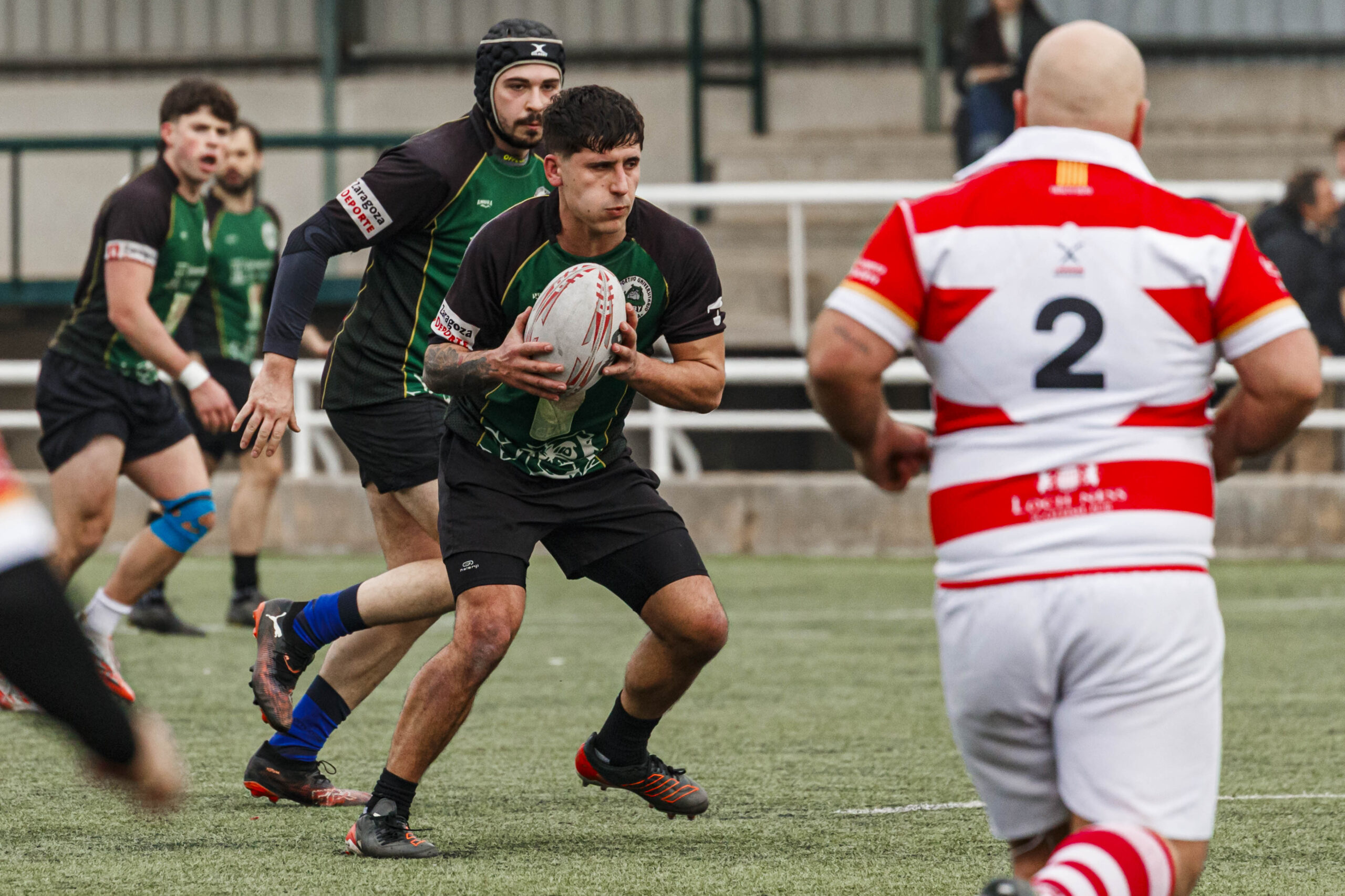 Imágenes correspondientes al partido de la joranda 7 de la Liga autonómica aragonesa de rugby masculino entre el Íbero CR y el CEFA Unizar.