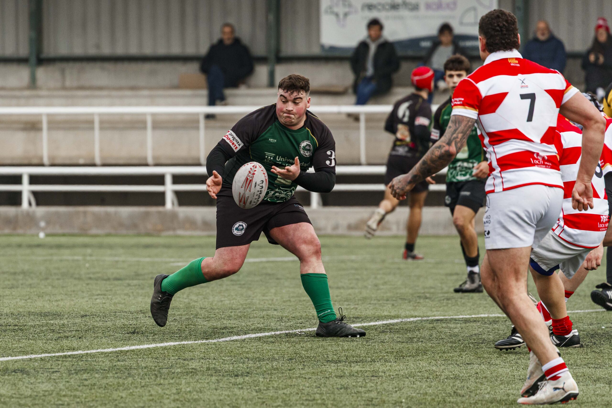 Imágenes correspondientes al partido de la joranda 7 de la Liga autonómica aragonesa de rugby masculino entre el Íbero CR y el CEFA Unizar.