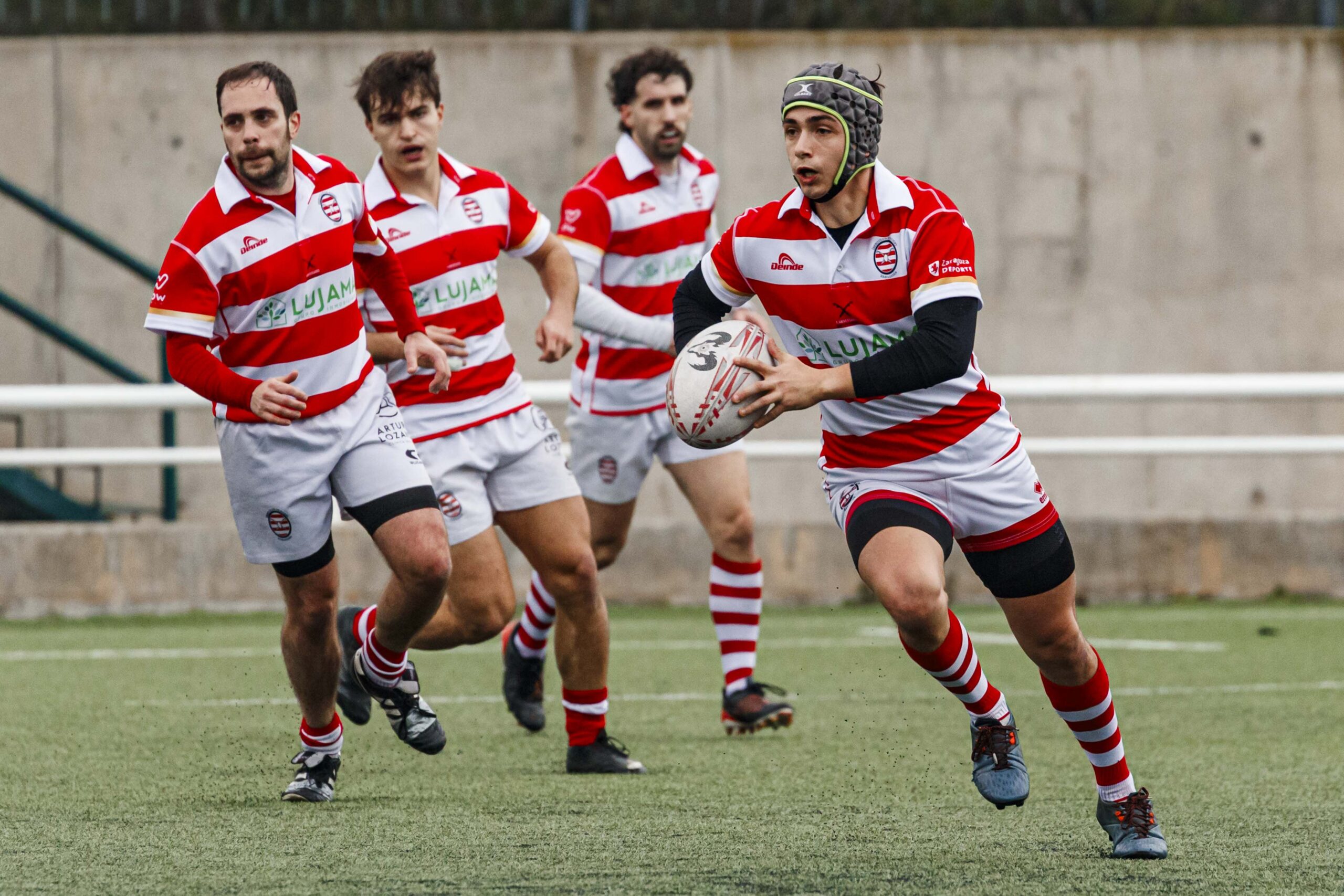 Imágenes correspondientes al partido de la joranda 7 de la Liga autonómica aragonesa de rugby masculino entre el Íbero CR y el CEFA Unizar.