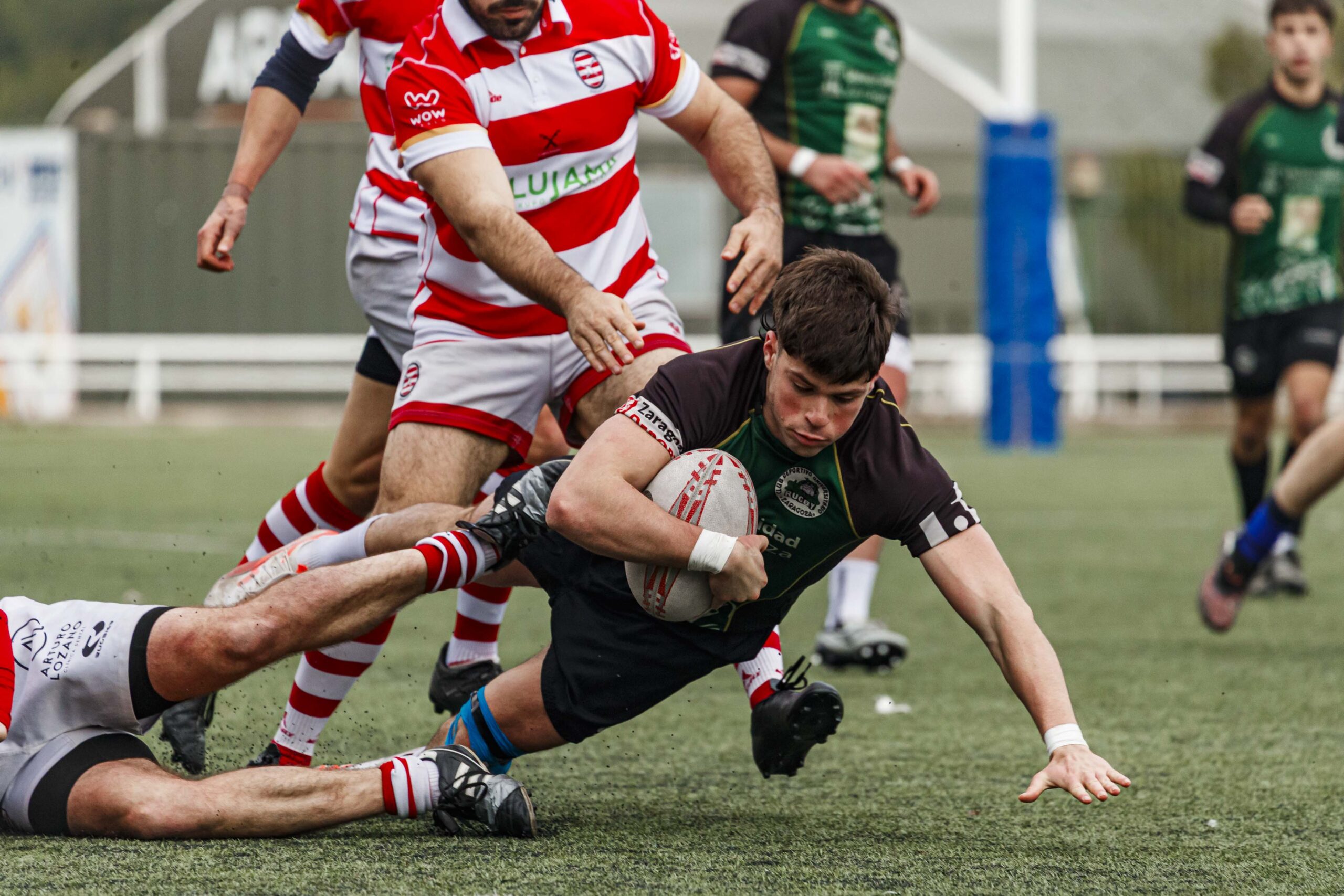 Imágenes correspondientes al partido de la joranda 7 de la Liga autonómica aragonesa de rugby masculino entre el Íbero CR y el CEFA Unizar.