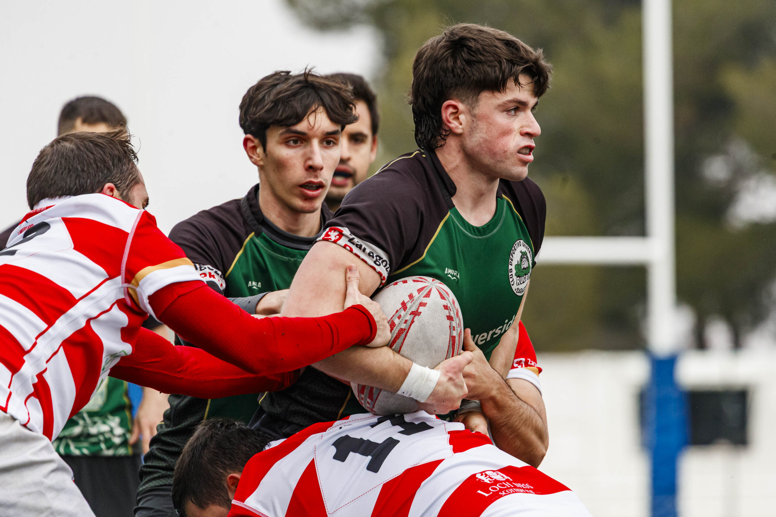 Imágenes correspondientes al partido de la joranda 7 de la Liga autonómica aragonesa de rugby masculino entre el Íbero CR y el CEFA Unizar.