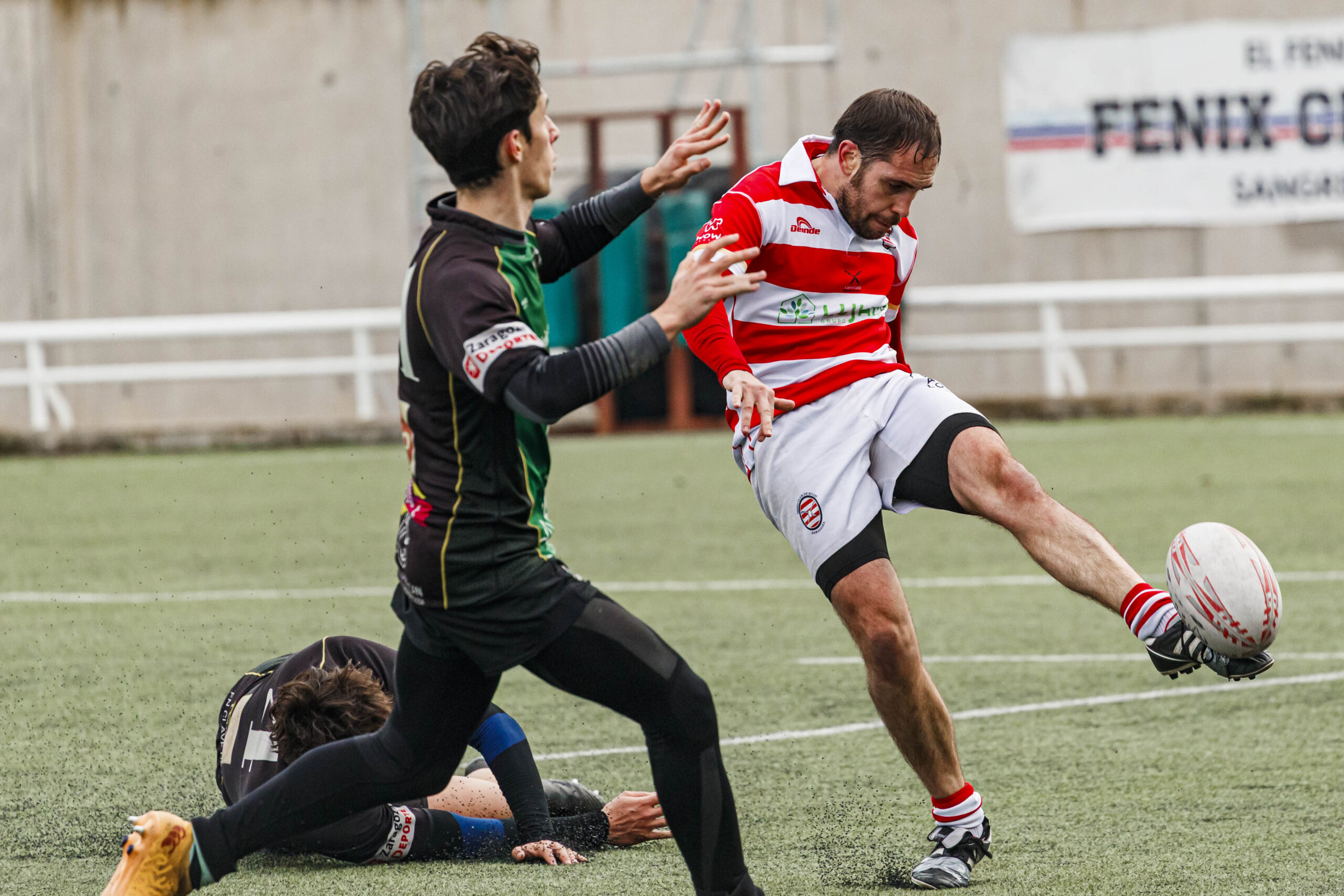 Imágenes correspondientes al partido de la joranda 7 de la Liga autonómica aragonesa de rugby masculino entre el Íbero CR y el CEFA Unizar.