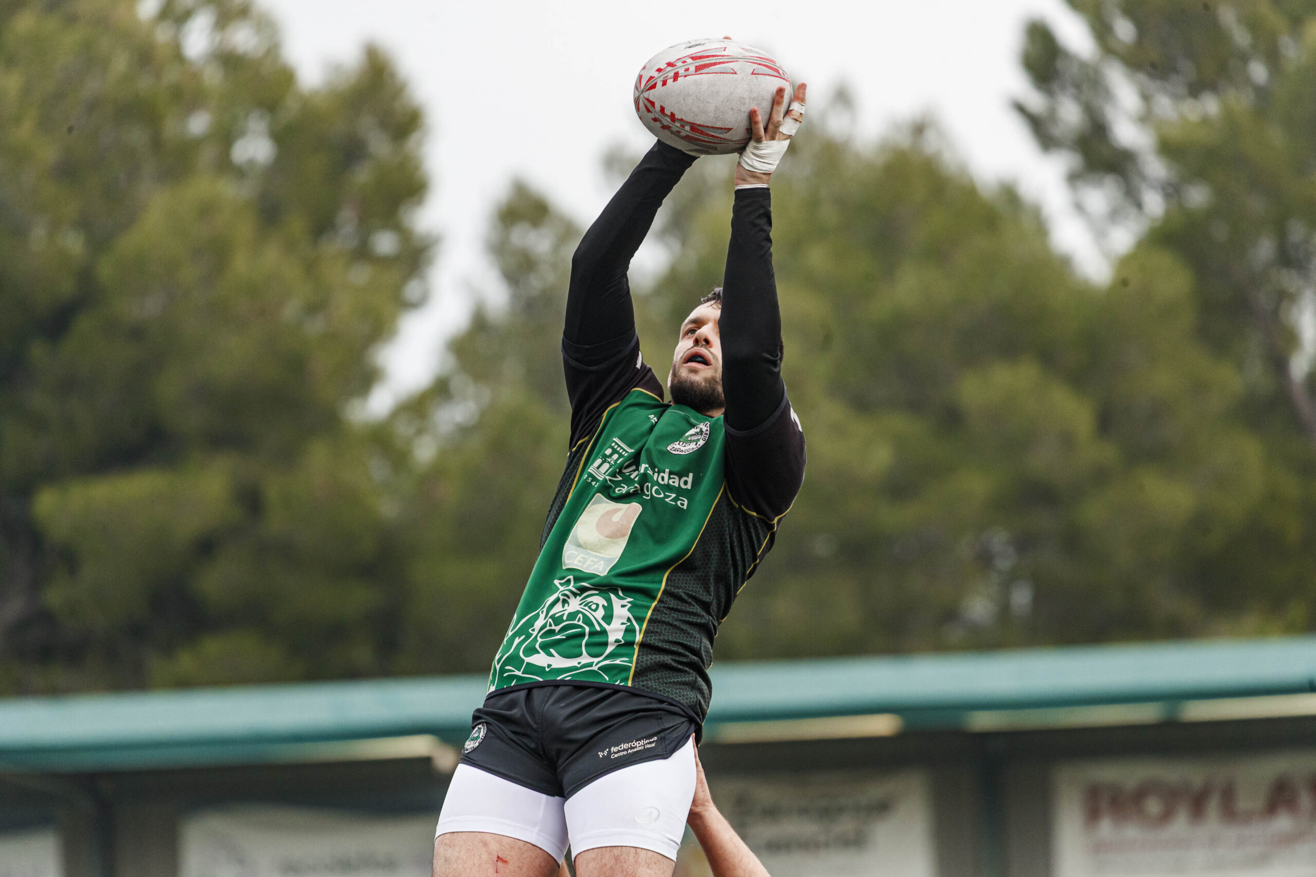 Imágenes correspondientes al partido de la joranda 7 de la Liga autonómica aragonesa de rugby masculino entre el Íbero CR y el CEFA Unizar.