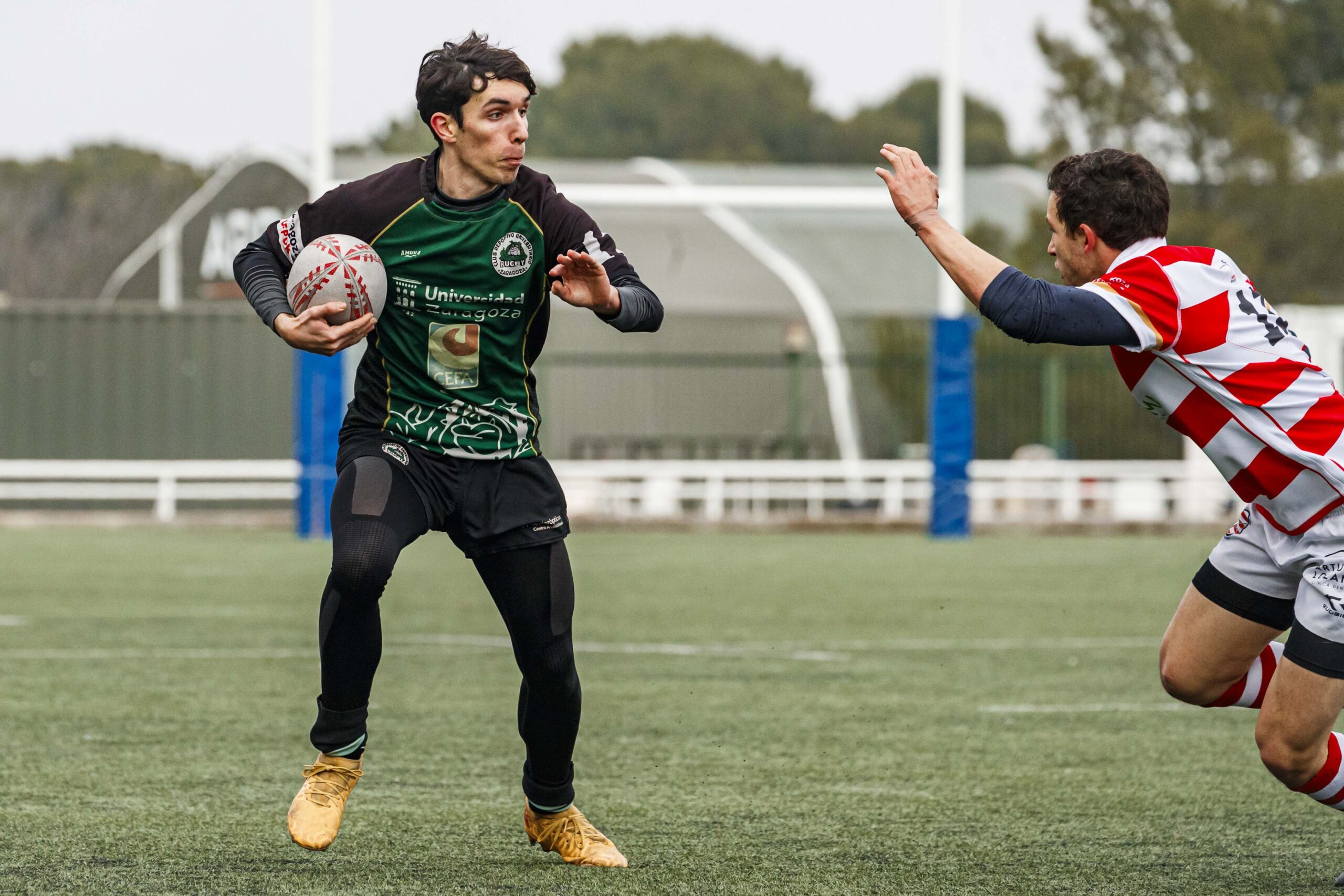 Imágenes correspondientes al partido de la joranda 7 de la Liga autonómica aragonesa de rugby masculino entre el Íbero CR y el CEFA Unizar.