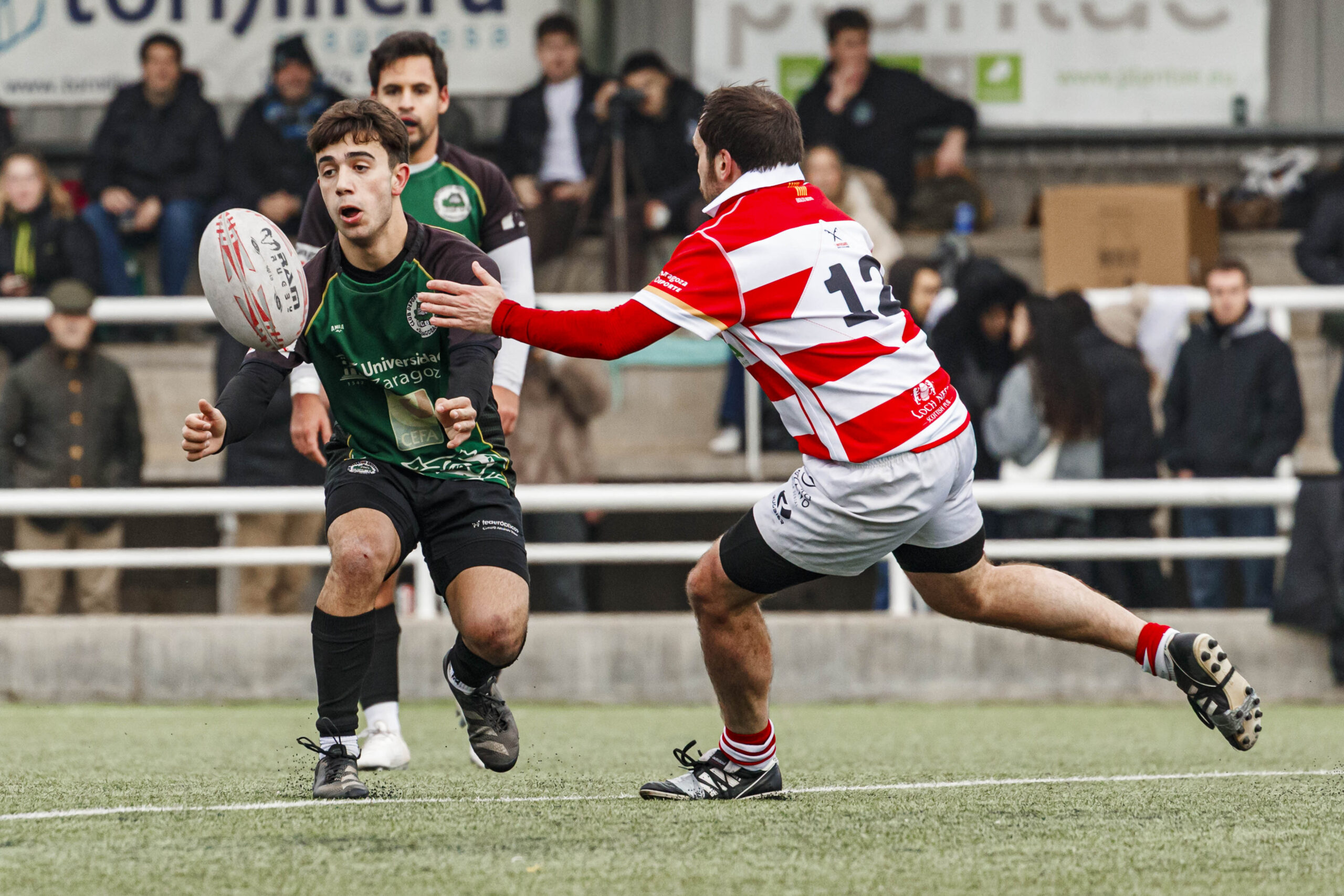 Imágenes correspondientes al partido de la joranda 7 de la Liga autonómica aragonesa de rugby masculino entre el Íbero CR y el CEFA Unizar.