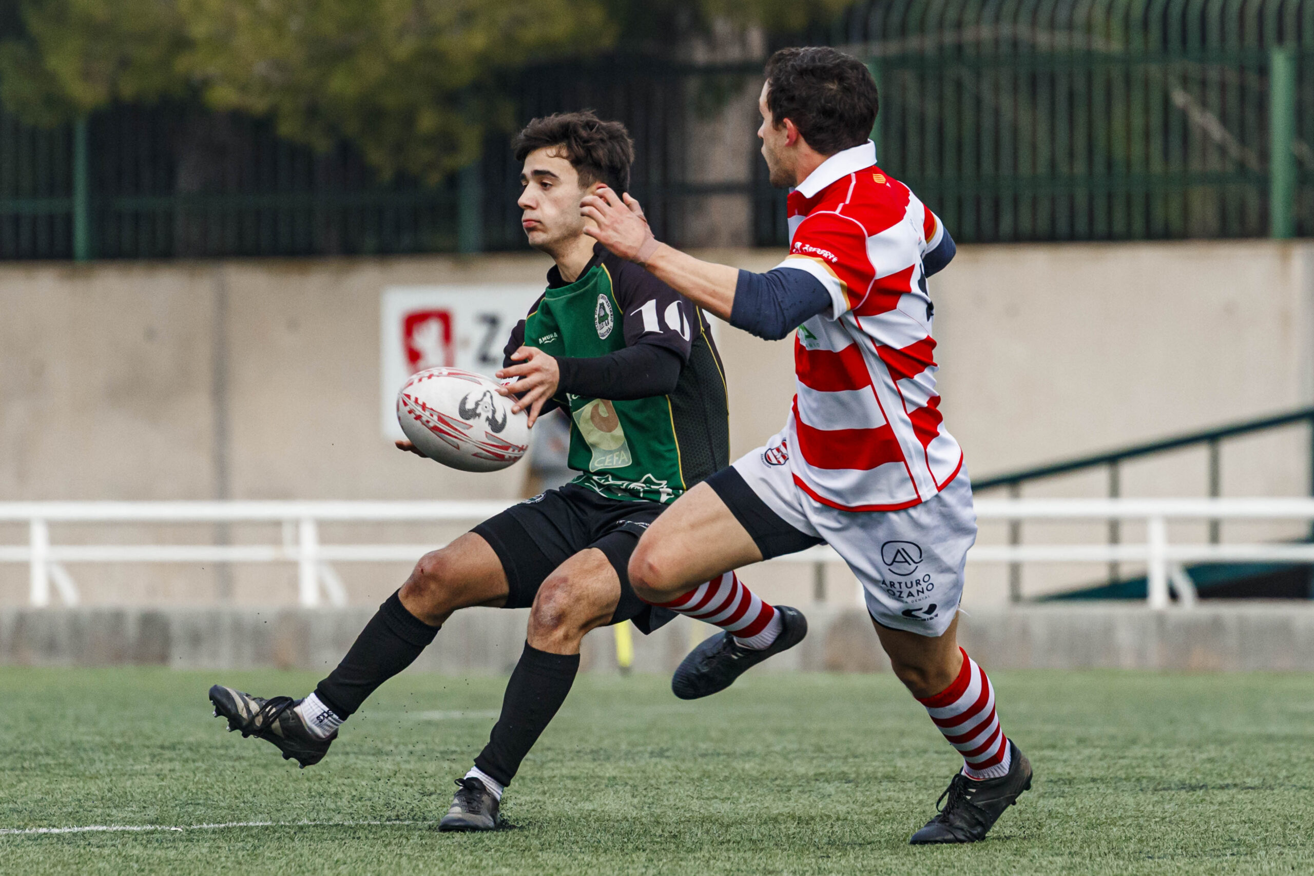 Imágenes correspondientes al partido de la joranda 7 de la Liga autonómica aragonesa de rugby masculino entre el Íbero CR y el CEFA Unizar.