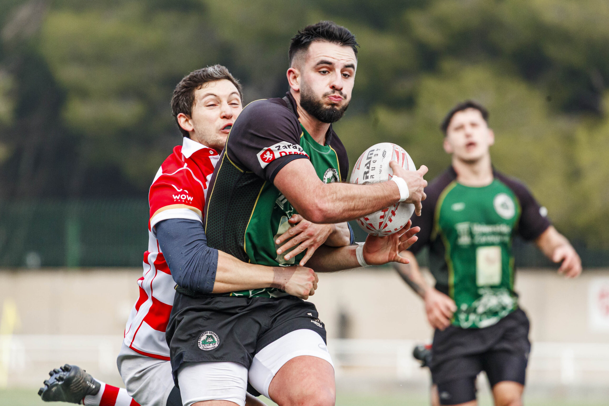 Imágenes correspondientes al partido de la joranda 7 de la Liga autonómica aragonesa de rugby masculino entre el Íbero CR y el CEFA Unizar.