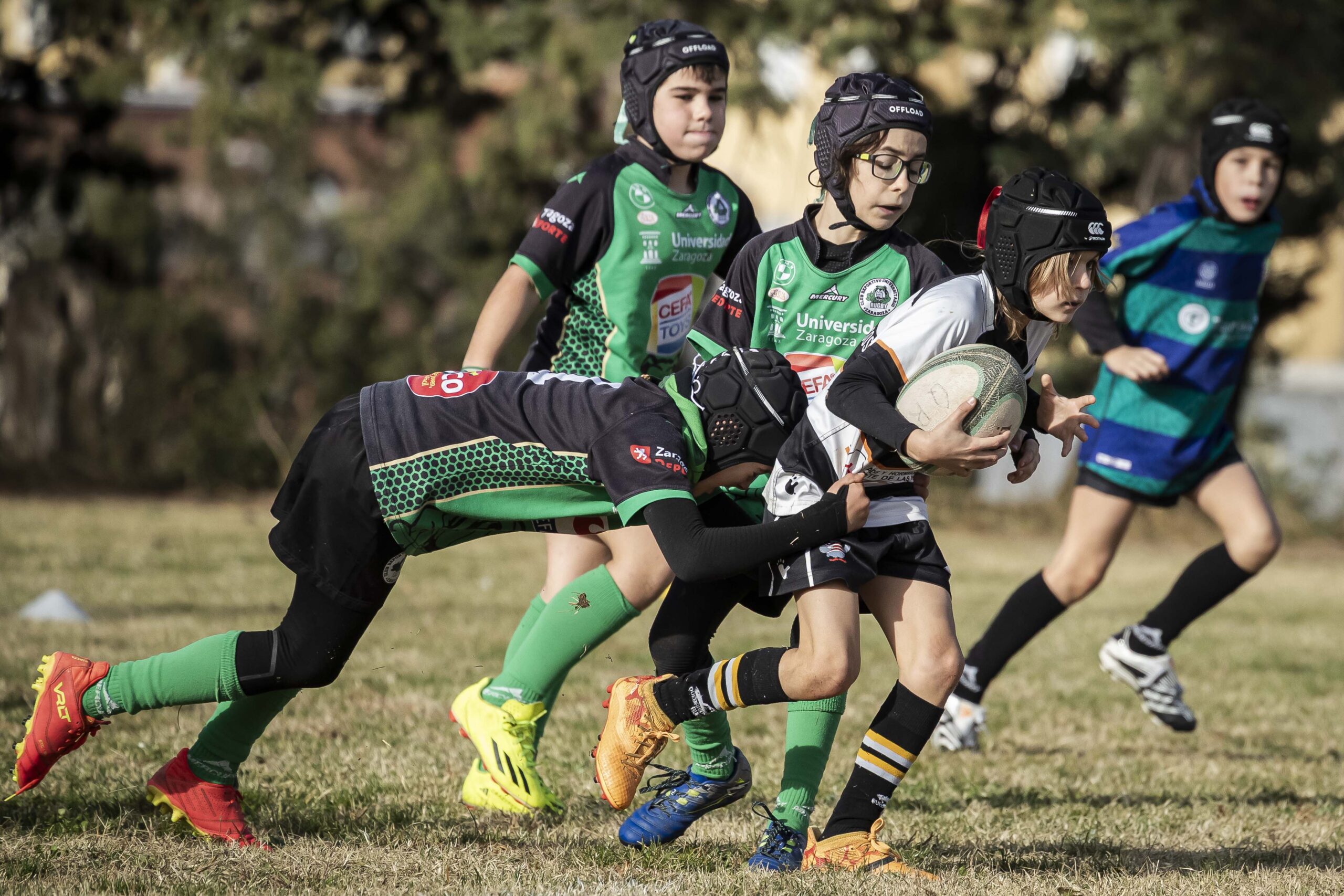 Jornada de escuelas en Tarazona para los niños y niñas del CD Universitario Rugby Zaragoza.