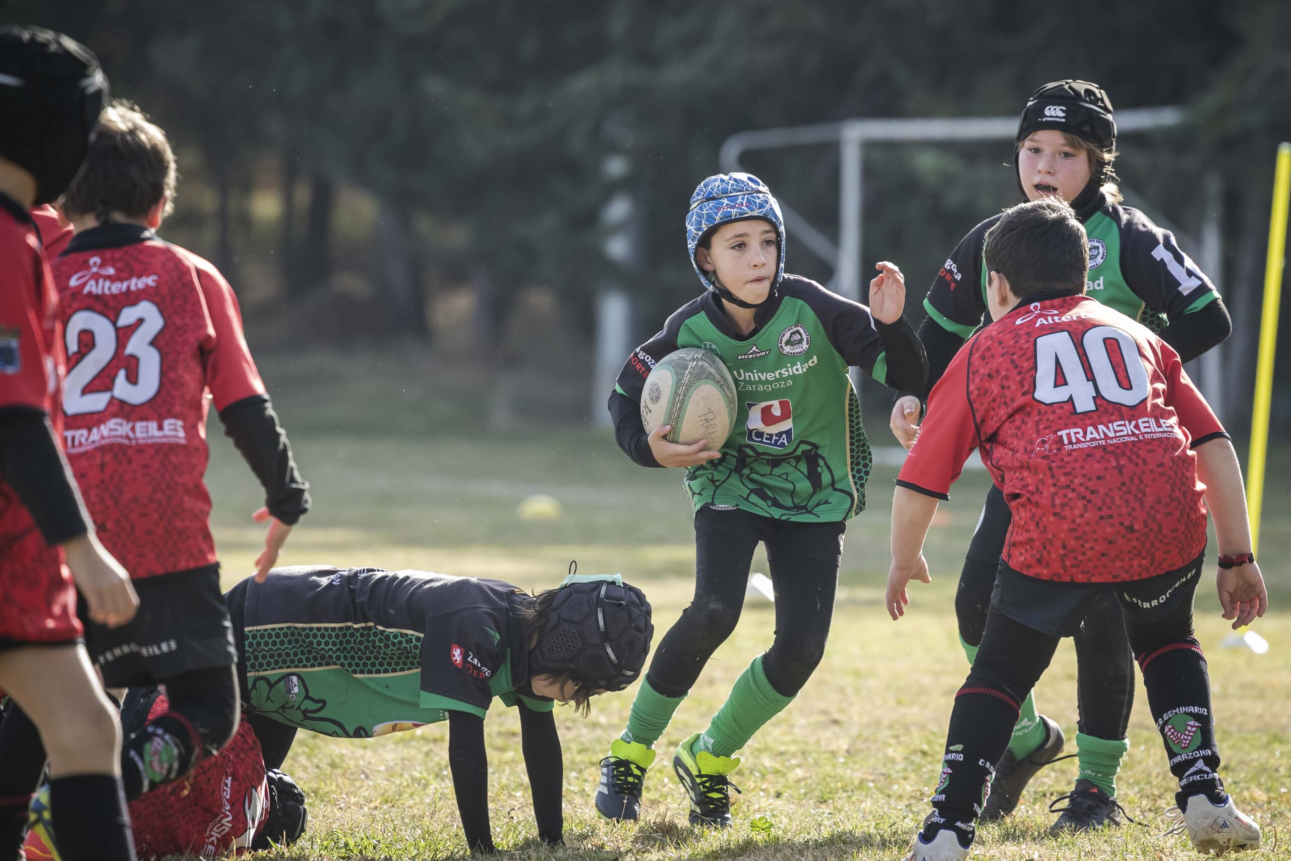 Jornada de escuelas en Tarazona para los niños y niñas del CD Universitario Rugby Zaragoza.