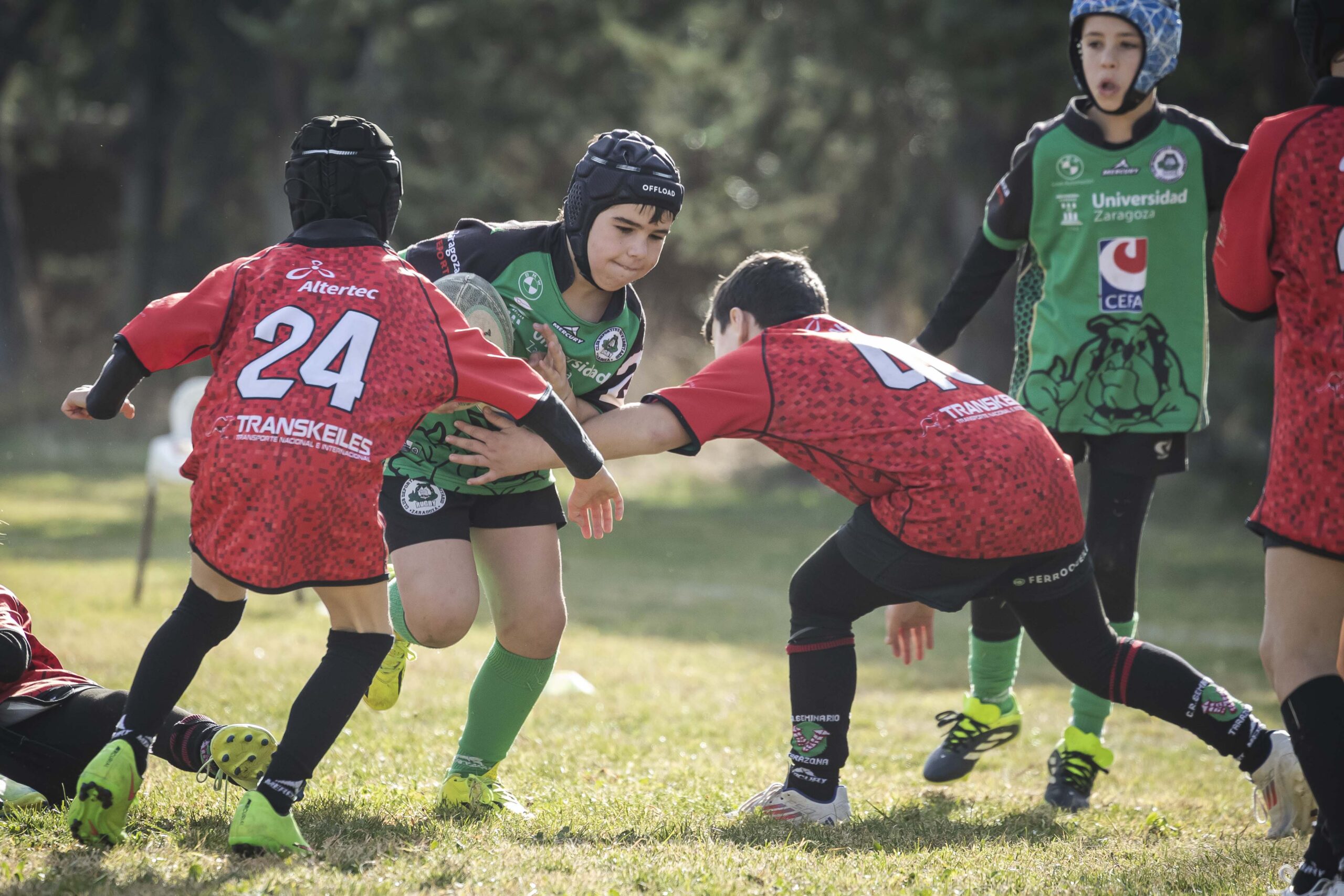 Jornada de escuelas en Tarazona para los niños y niñas del CD Universitario Rugby Zaragoza.