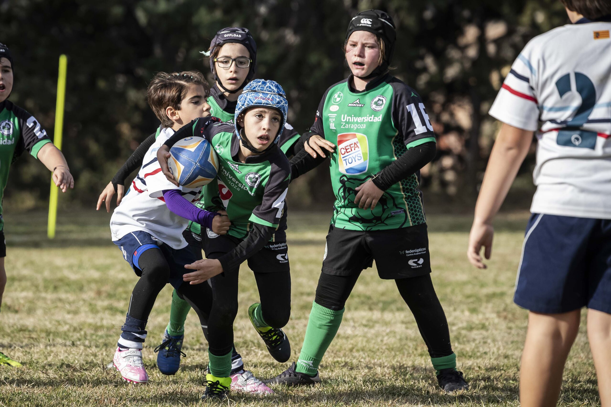 Jornada de escuelas en Tarazona para los niños y niñas del CD Universitario Rugby Zaragoza.