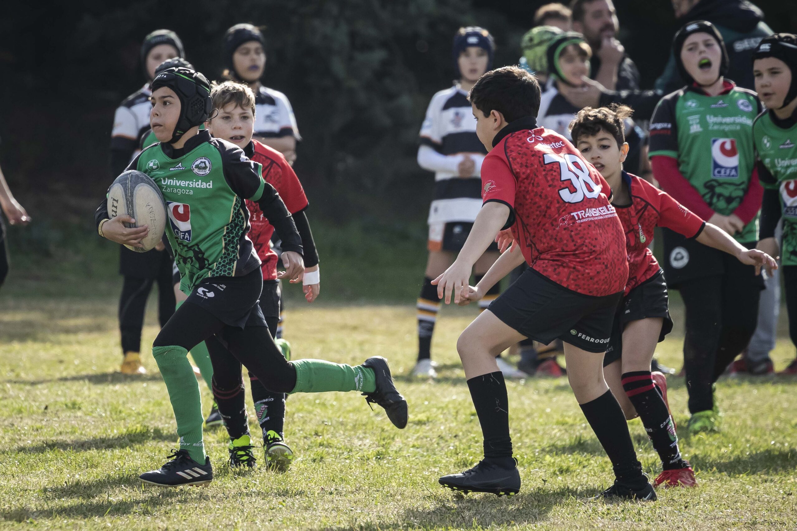 Jornada de escuelas en Tarazona para los niños y niñas del CD Universitario Rugby Zaragoza.