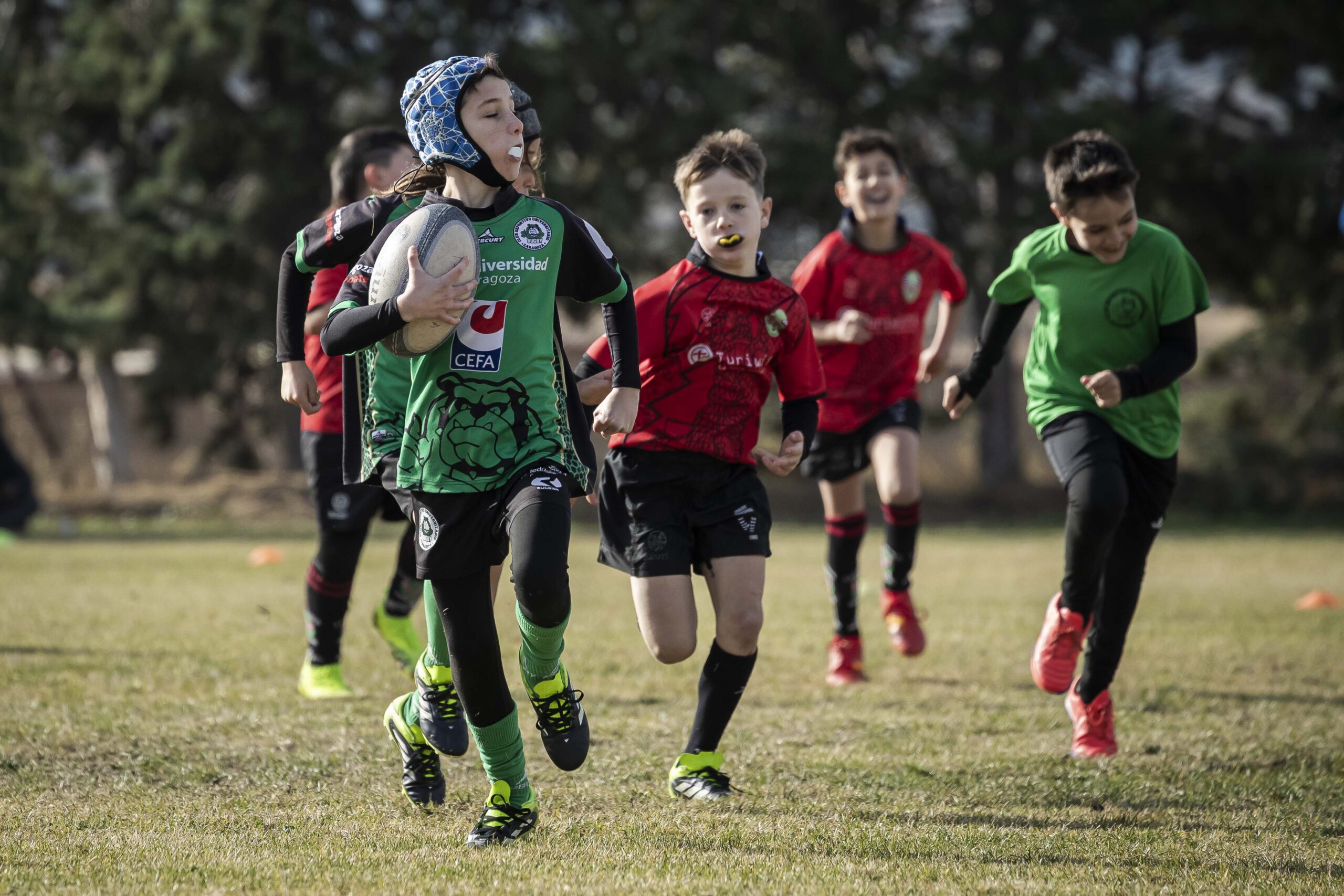 Jornada de escuelas en Tarazona para los niños y niñas del CD Universitario Rugby Zaragoza.