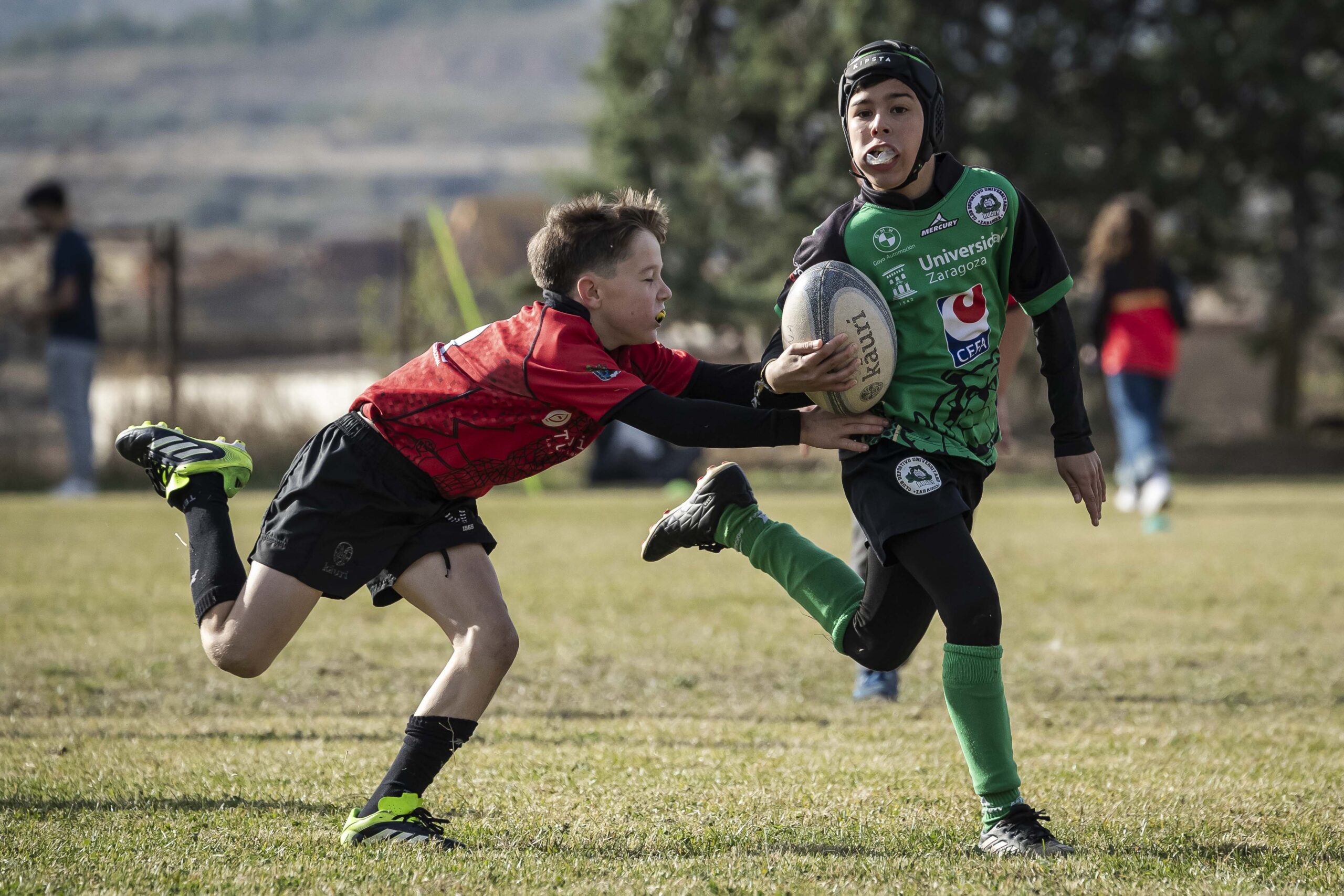 Jornada de escuelas en Tarazona para los niños y niñas del CD Universitario Rugby Zaragoza.