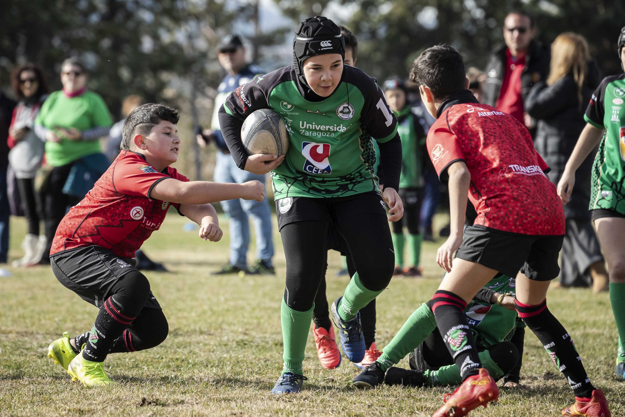 Jornada de escuelas en Tarazona para los niños y niñas del CD Universitario Rugby Zaragoza.