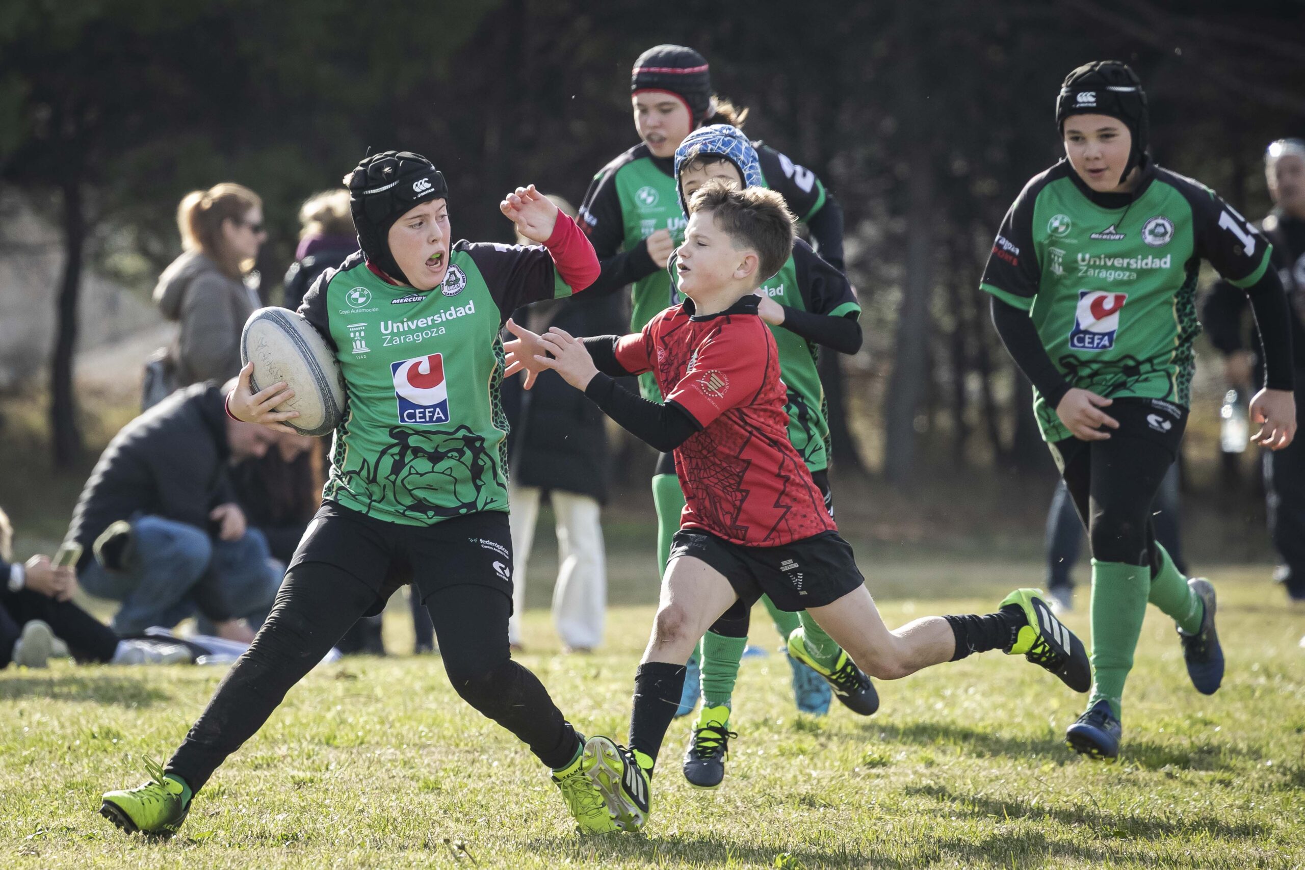 Jornada de escuelas en Tarazona para los niños y niñas del CD Universitario Rugby Zaragoza.