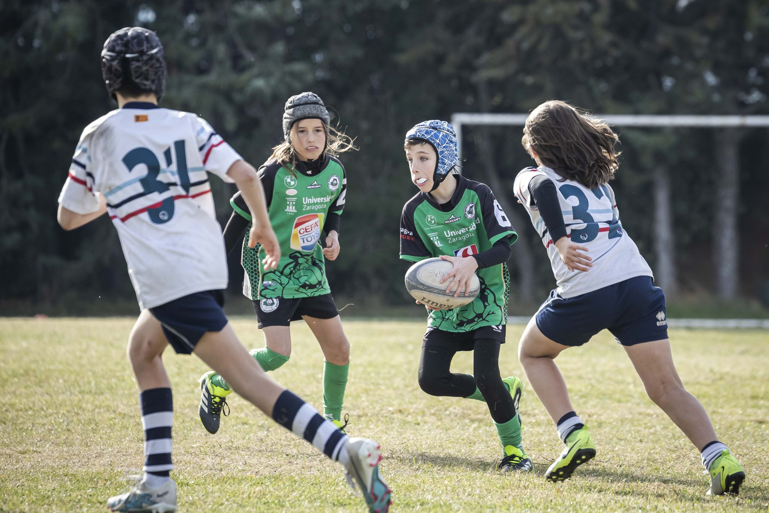 Jornada de escuelas en Tarazona para los niños y niñas del CD Universitario Rugby Zaragoza.