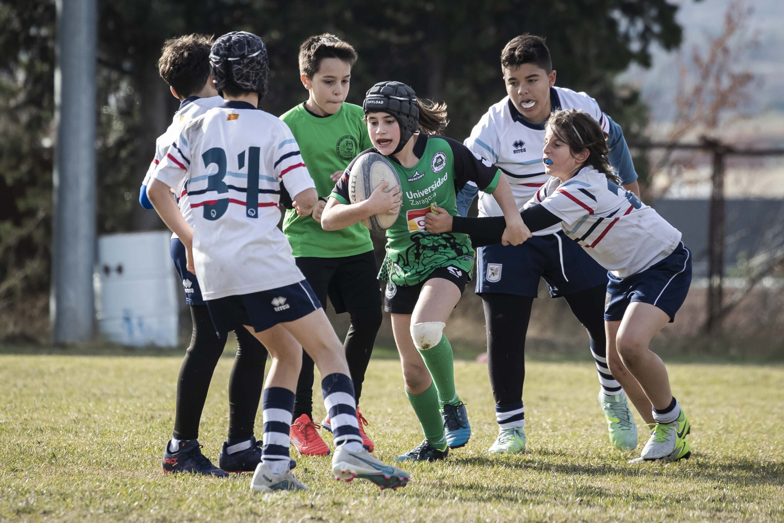 Jornada de escuelas en Tarazona para los niños y niñas del CD Universitario Rugby Zaragoza.