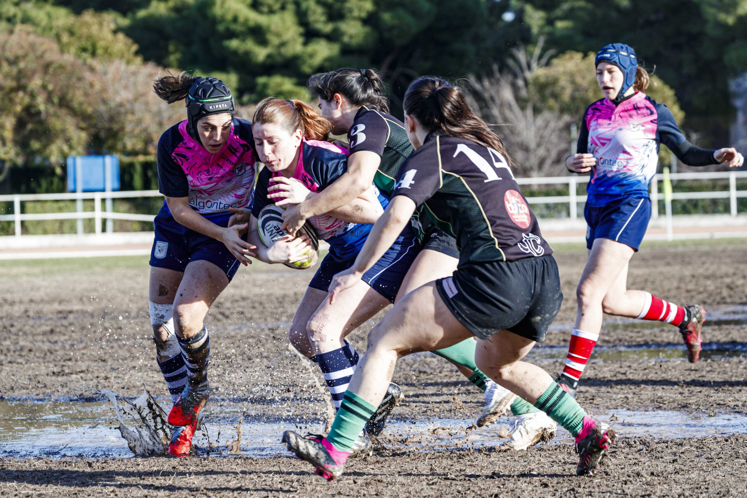 Partido de la jornada 6 de la Divisió D’Honor Catalana de rugby femenina entre el CEFA Unizar y el Fusion