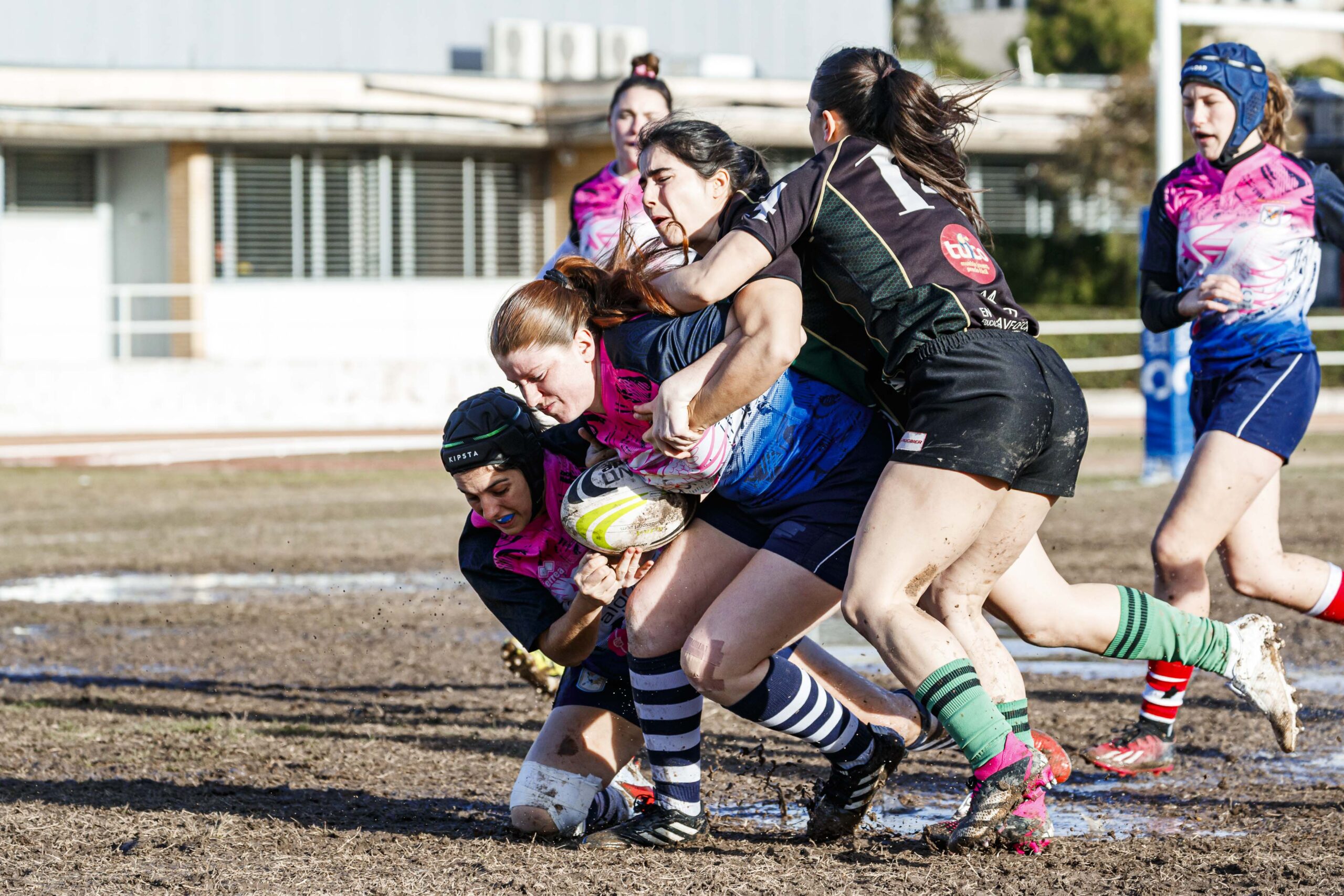 Partido de la jornada 6 de la Divisió D’Honor Catalana de rugby femenina entre el CEFA Unizar y el Fusion