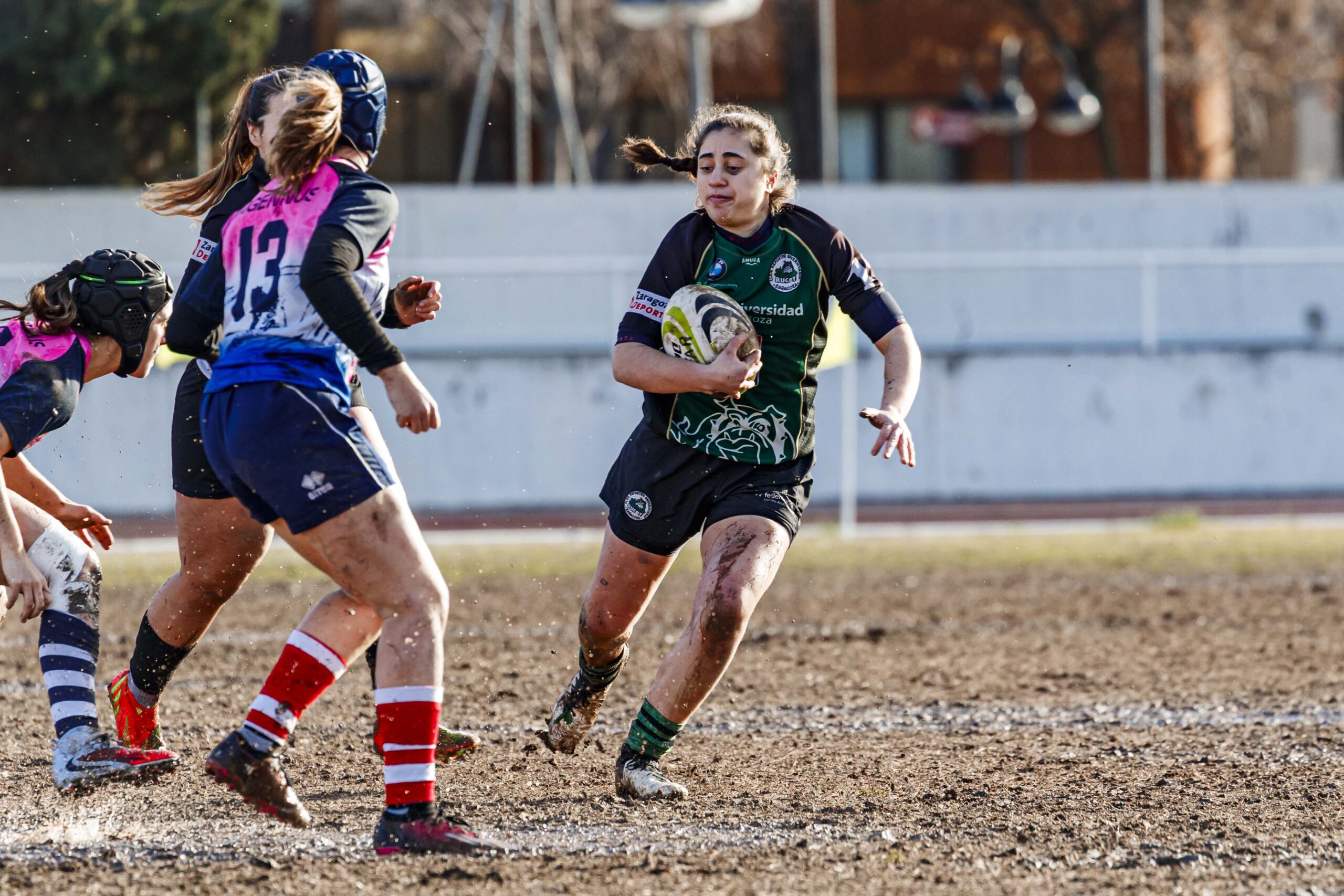 Partido de la jornada 6 de la Divisió D’Honor Catalana de rugby femenina entre el CEFA Unizar y el Fusion