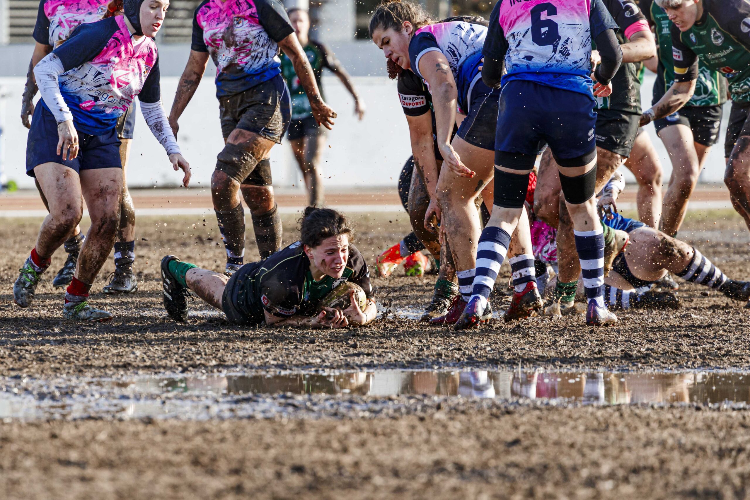 Partido de la jornada 6 de la Divisió D’Honor Catalana de rugby femenina entre el CEFA Unizar y el Fusion