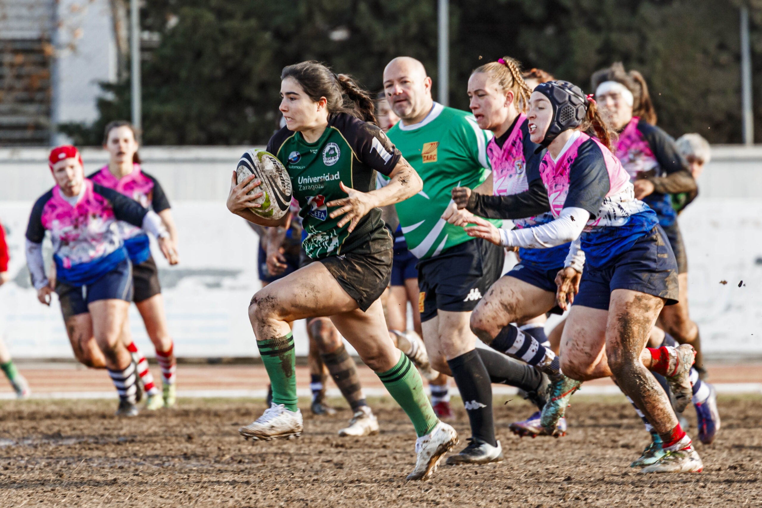 Partido de la jornada 6 de la Divisió D’Honor Catalana de rugby femenina entre el CEFA Unizar y el Fusion