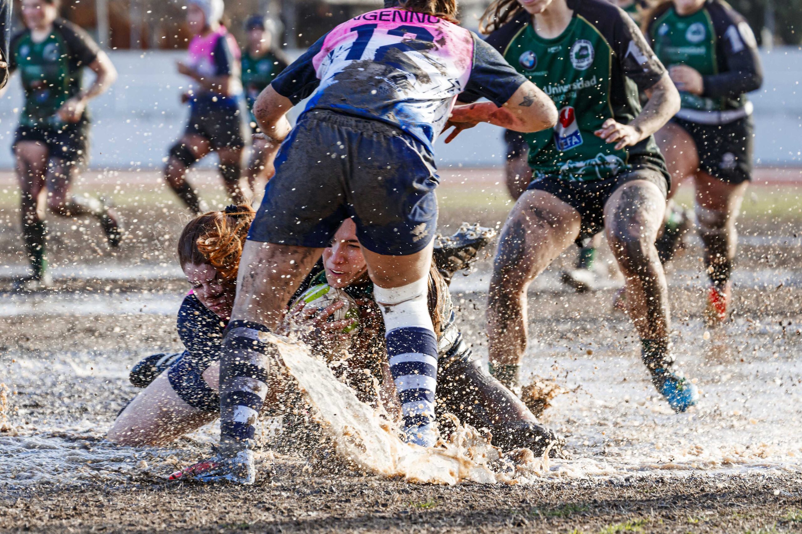 Partido de la jornada 6 de la Divisió D’Honor Catalana de rugby femenina entre el CEFA Unizar y el Fusion