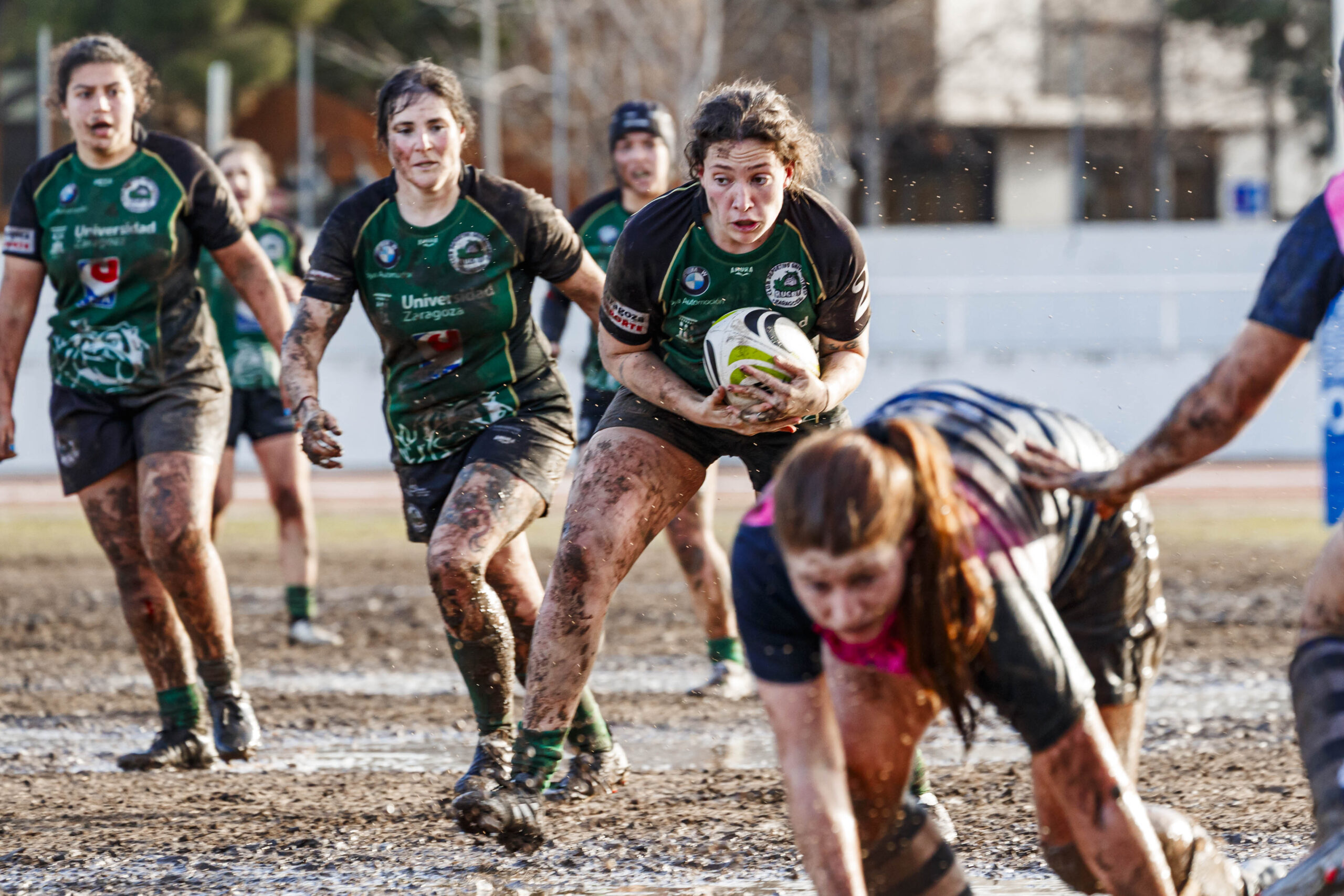 Partido de la jornada 6 de la Divisió D’Honor Catalana de rugby femenina entre el CEFA Unizar y el Fusion
