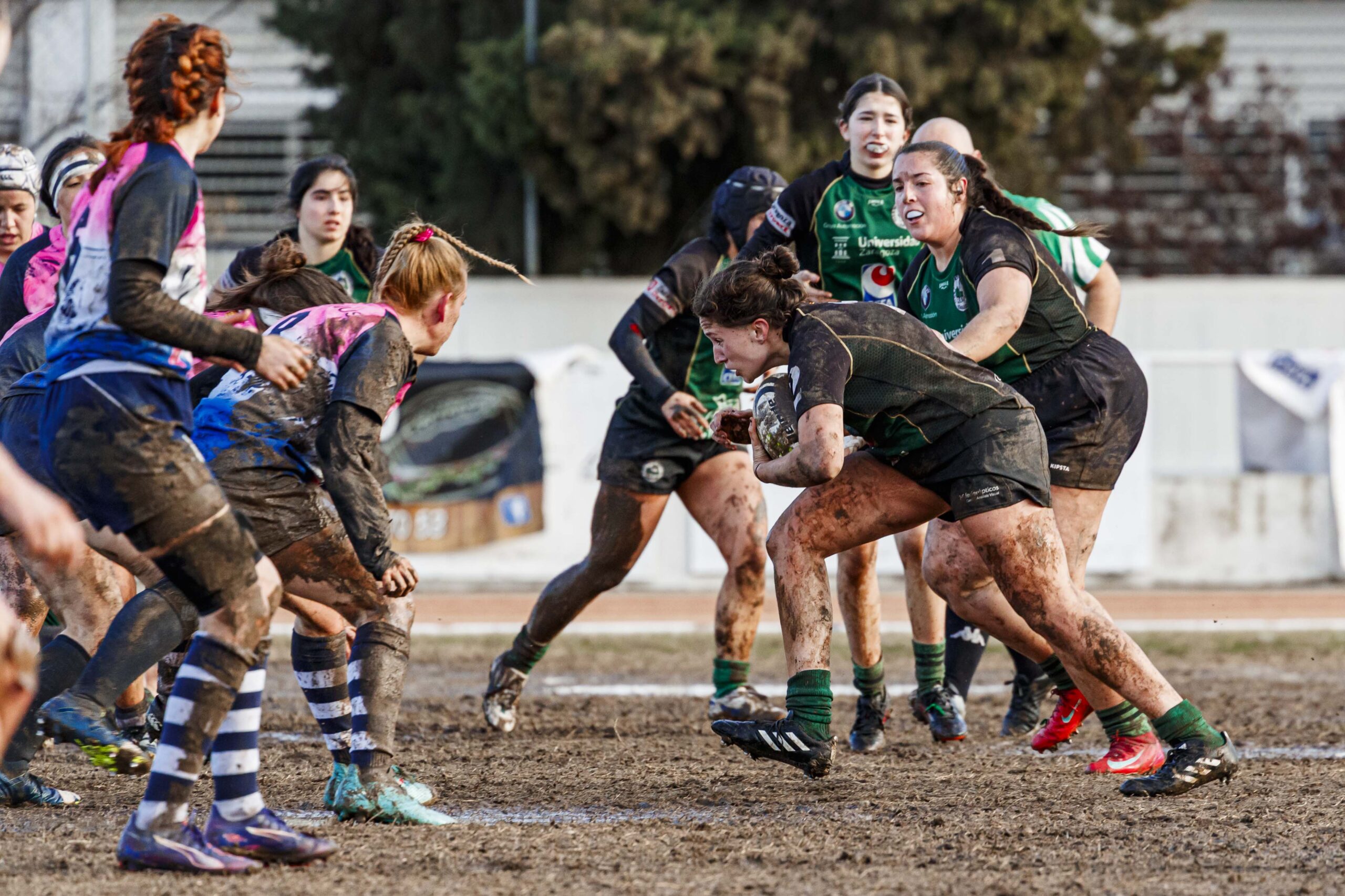 Partido de la jornada 6 de la Divisió D’Honor Catalana de rugby femenina entre el CEFA Unizar y el Fusion