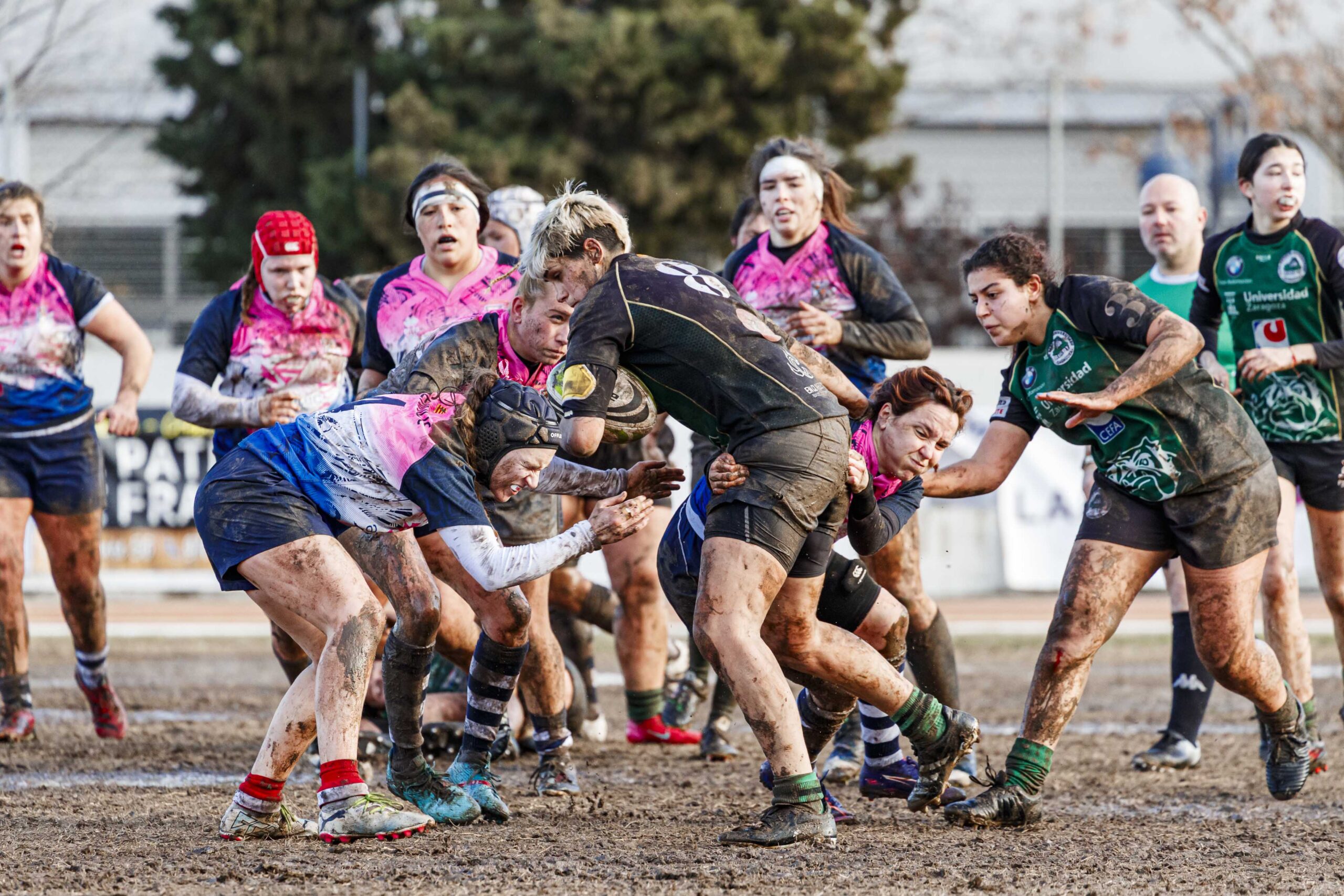 Partido de la jornada 6 de la Divisió D’Honor Catalana de rugby femenina entre el CEFA Unizar y el Fusion