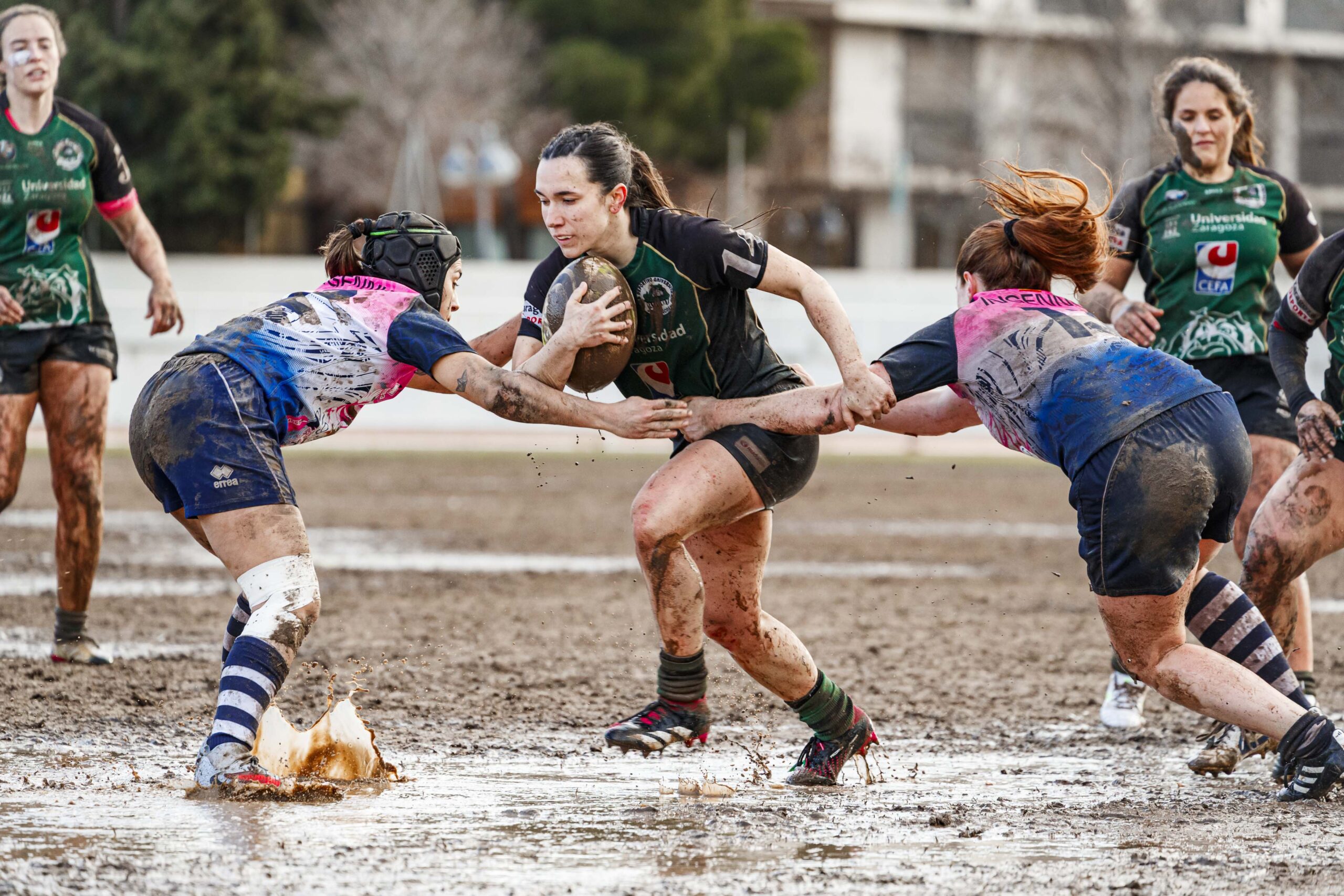 Partido de la jornada 6 de la Divisió D’Honor Catalana de rugby femenina entre el CEFA Unizar y el Fusion