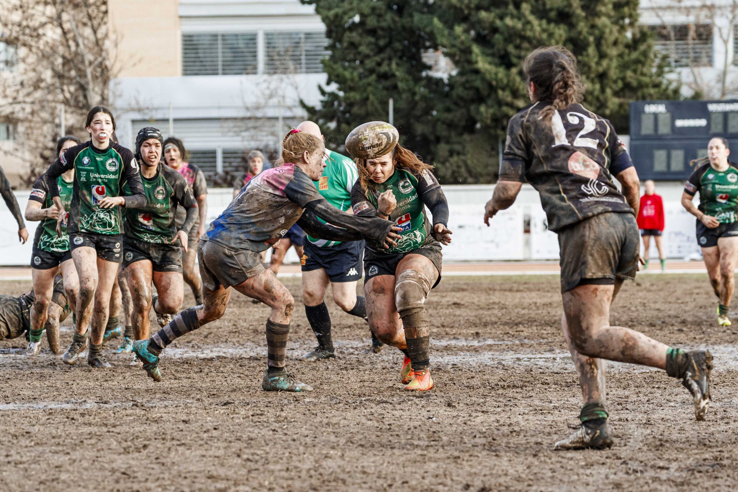 Partido de la jornada 6 de la Divisió D’Honor Catalana de rugby femenina entre el CEFA Unizar y el Fusion