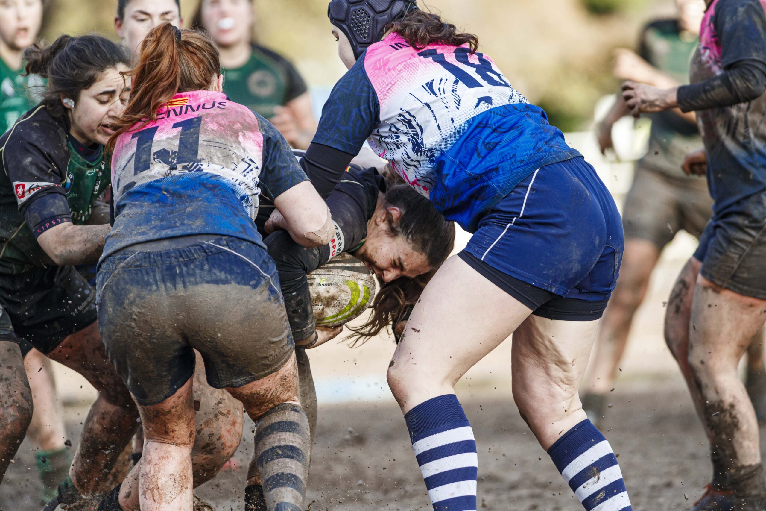 Partido de la jornada 6 de la Divisió D’Honor Catalana de rugby femenina entre el CEFA Unizar y el Fusion