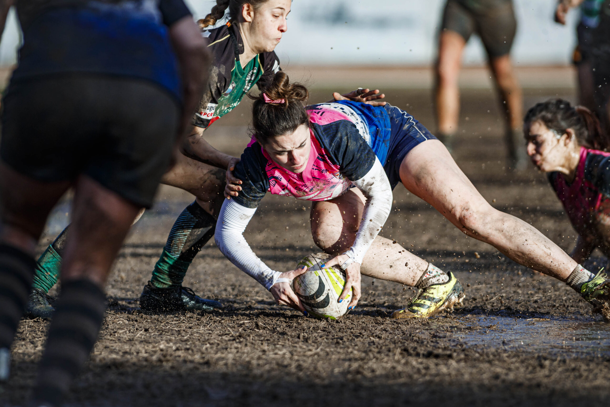 Partido de la jornada 6 de la Divisió D’Honor Catalana de rugby femenina entre el CEFA Unizar y el Fusion