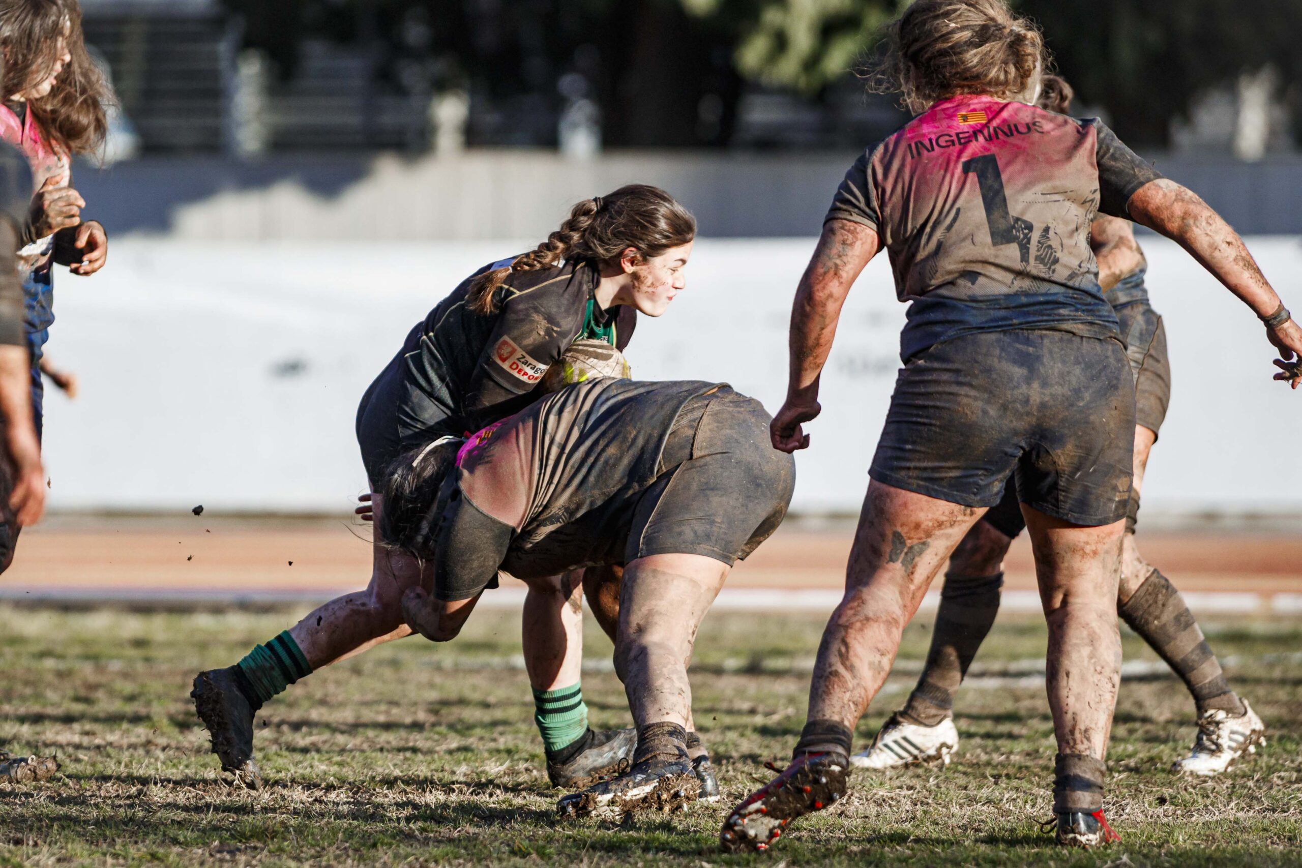 Partido de la jornada 6 de la Divisió D’Honor Catalana de rugby femenina entre el CEFA Unizar y el Fusion