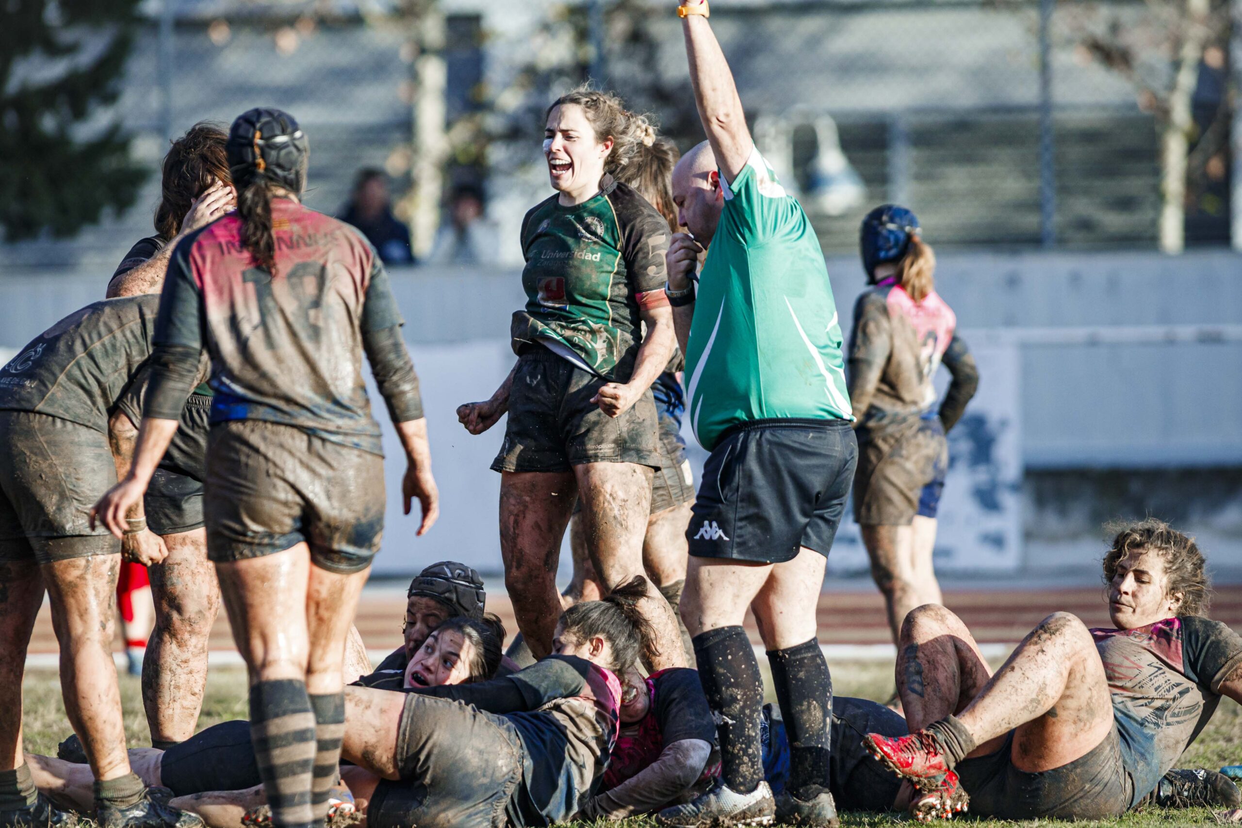 Partido de la jornada 6 de la Divisió D’Honor Catalana de rugby femenina entre el CEFA Unizar y el Fusion