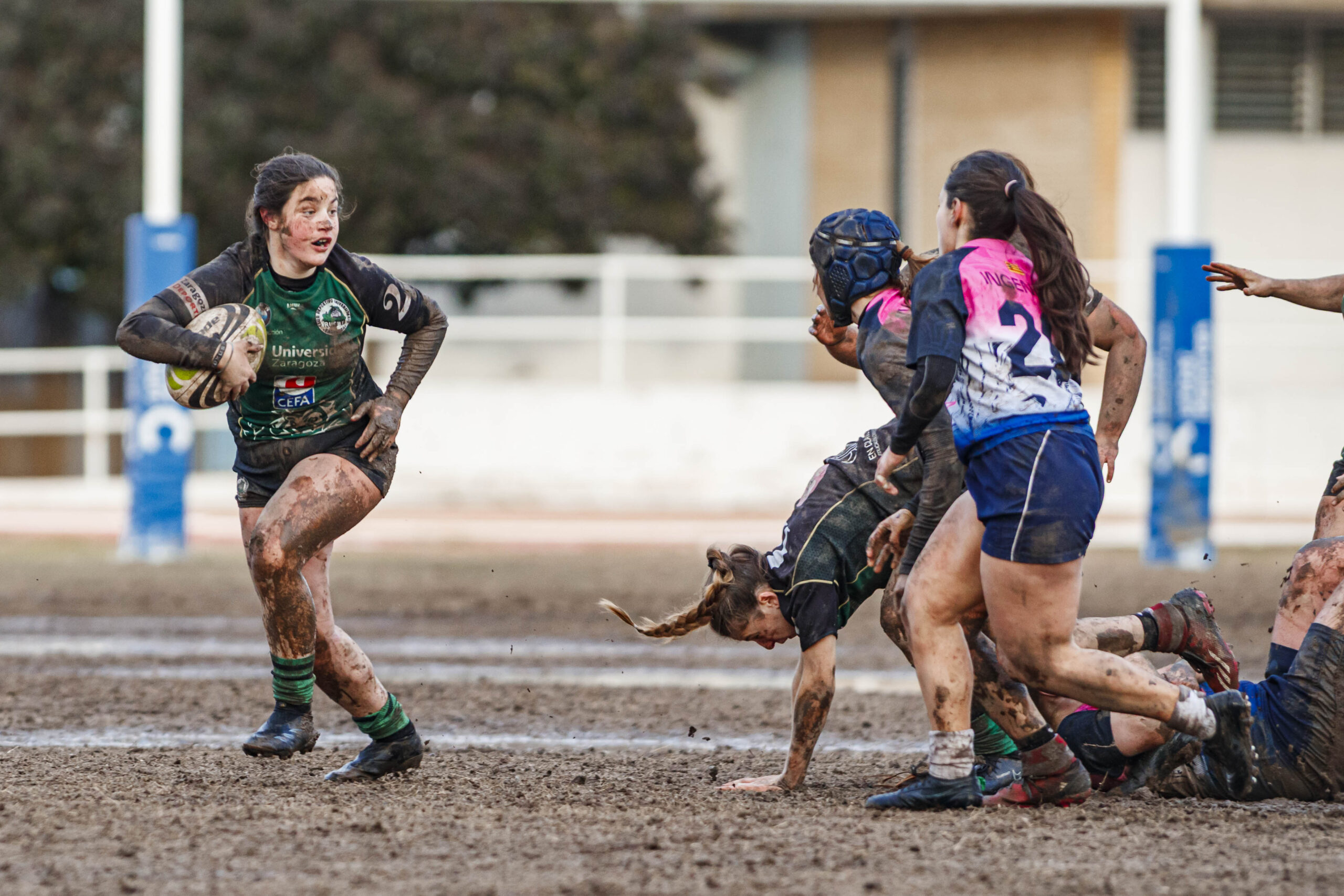 Partido de la jornada 6 de la Divisió D’Honor Catalana de rugby femenina entre el CEFA Unizar y el Fusion