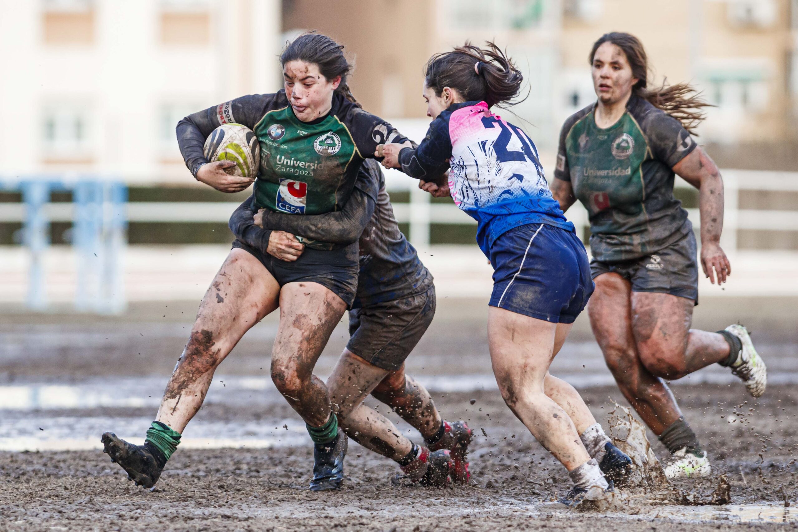 Partido de la jornada 6 de la Divisió D’Honor Catalana de rugby femenina entre el CEFA Unizar y el Fusion