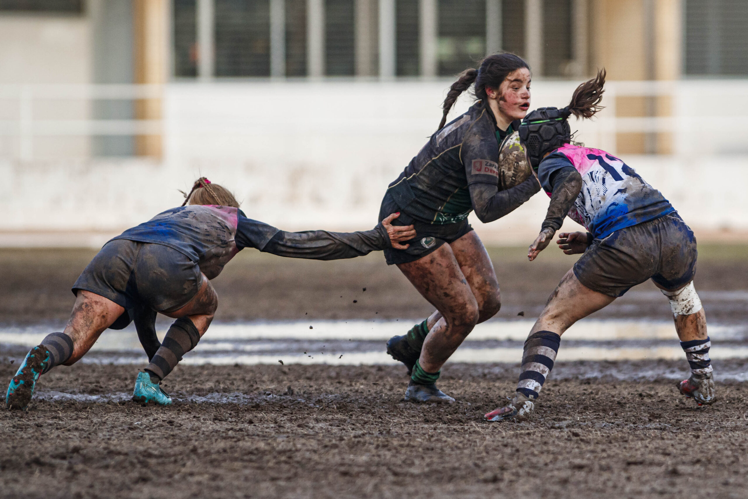 Partido de la jornada 6 de la Divisió D’Honor Catalana de rugby femenina entre el CEFA Unizar y el Fusion