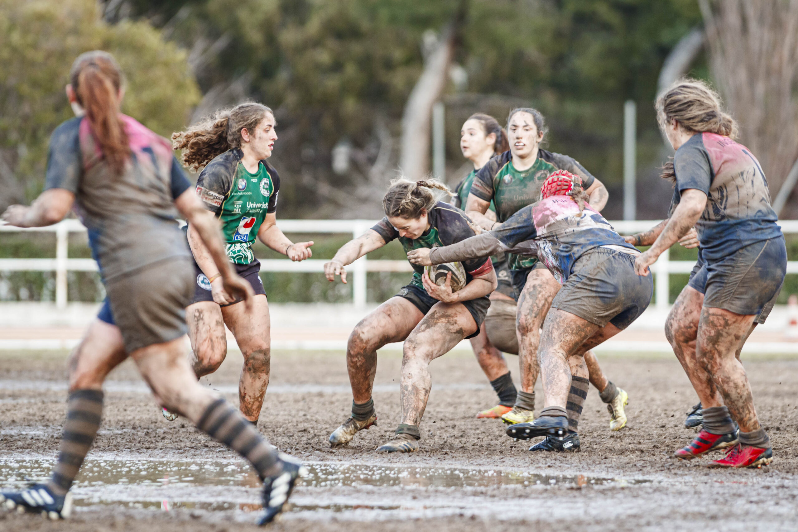 Partido de la jornada 6 de la Divisió D’Honor Catalana de rugby femenina entre el CEFA Unizar y el Fusion