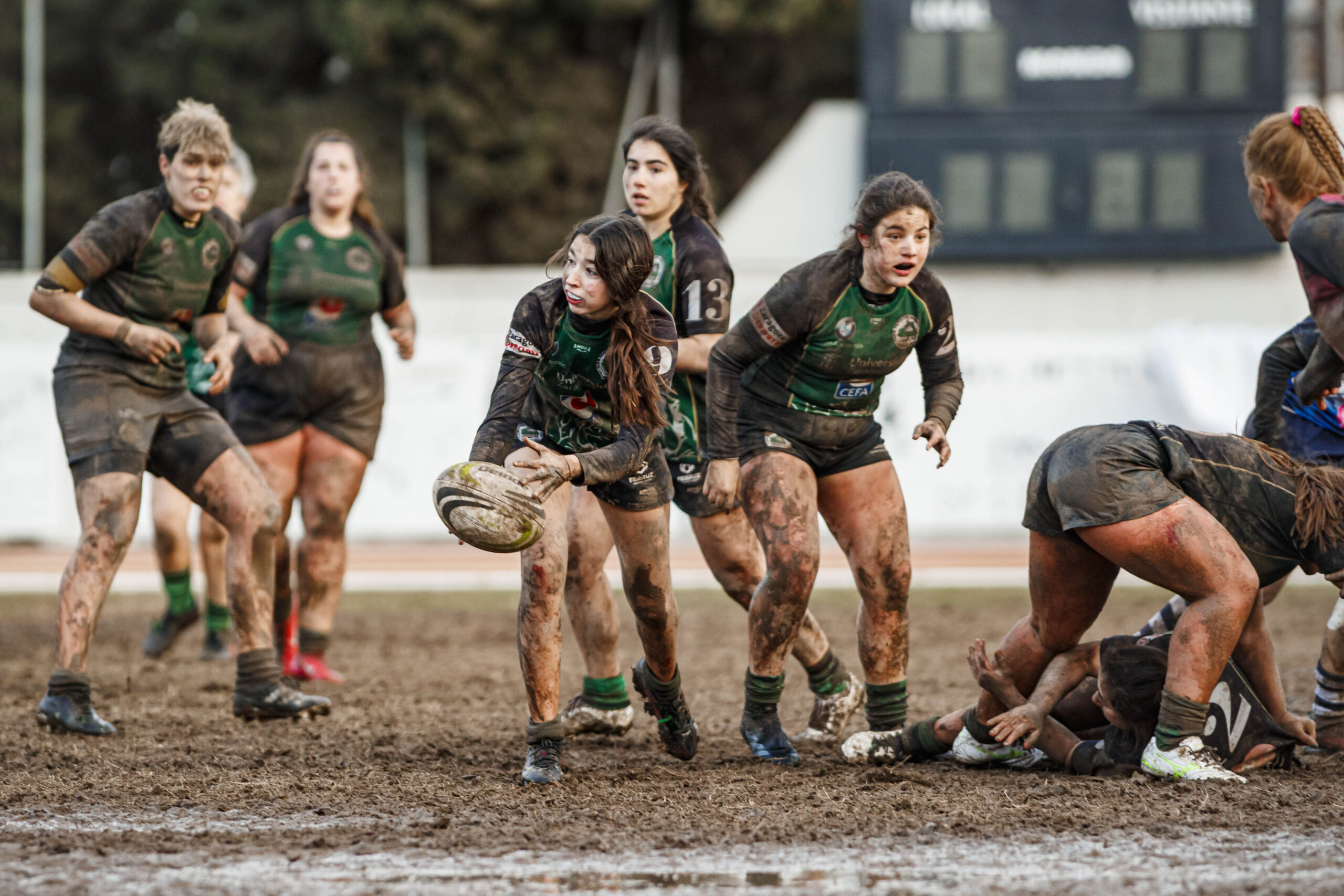 Partido de la jornada 6 de la Divisió D’Honor Catalana de rugby femenina entre el CEFA Unizar y el Fusion