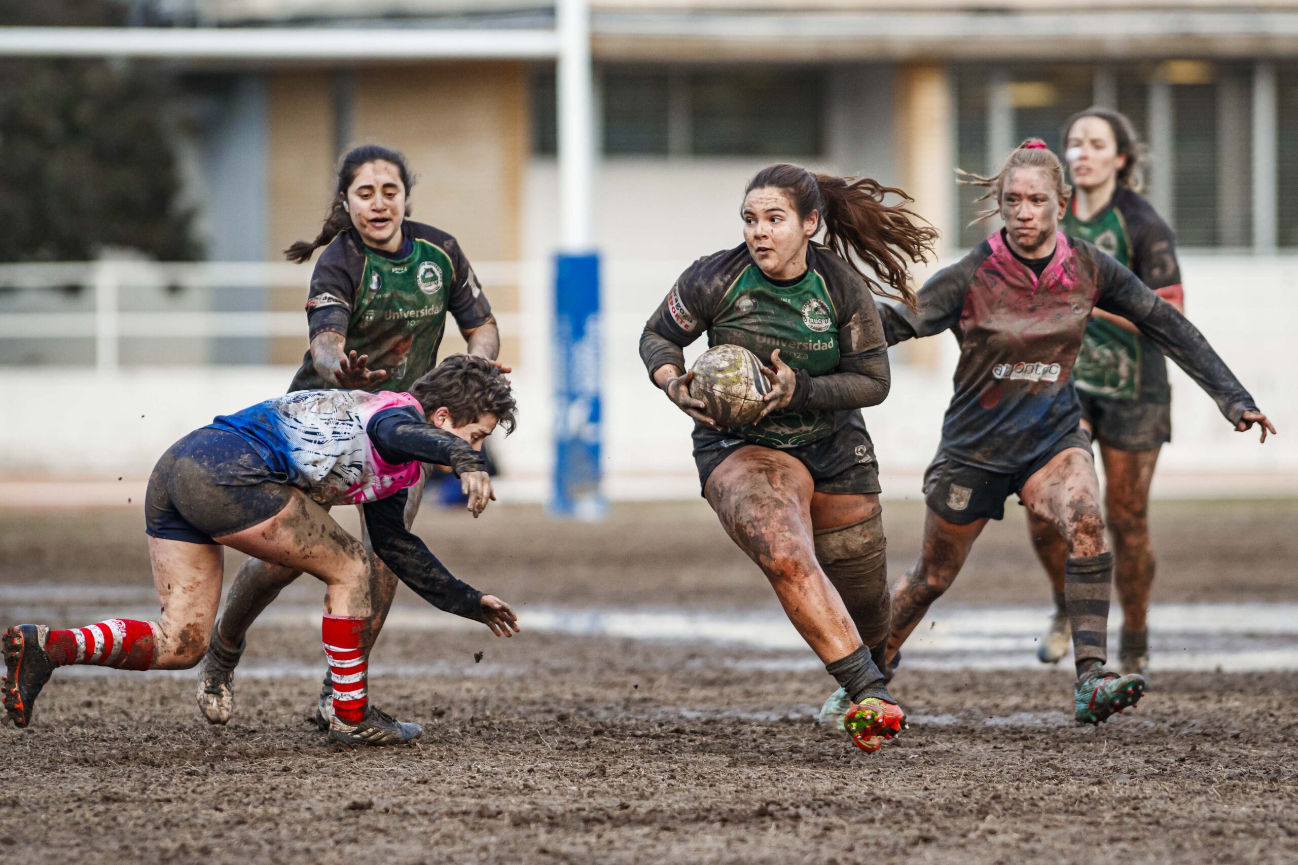 Partido de la jornada 6 de la Divisió D’Honor Catalana de rugby femenina entre el CEFA Unizar y el Fusion