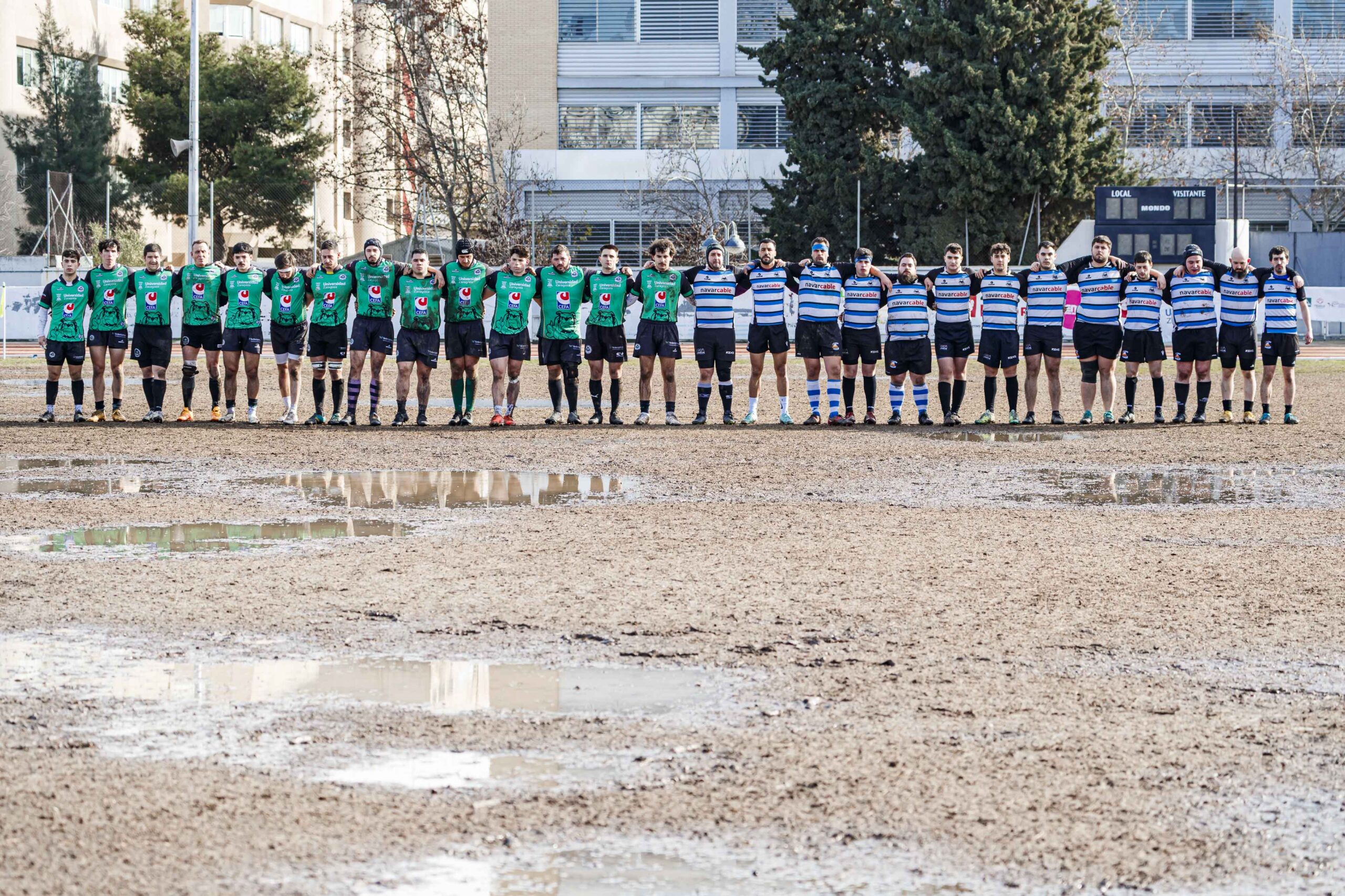Partido de la jornada 9 de la Liga Autonómica Aragonesa de rugby masculina entre el CEFA Unizar y el Gigantes/Funes