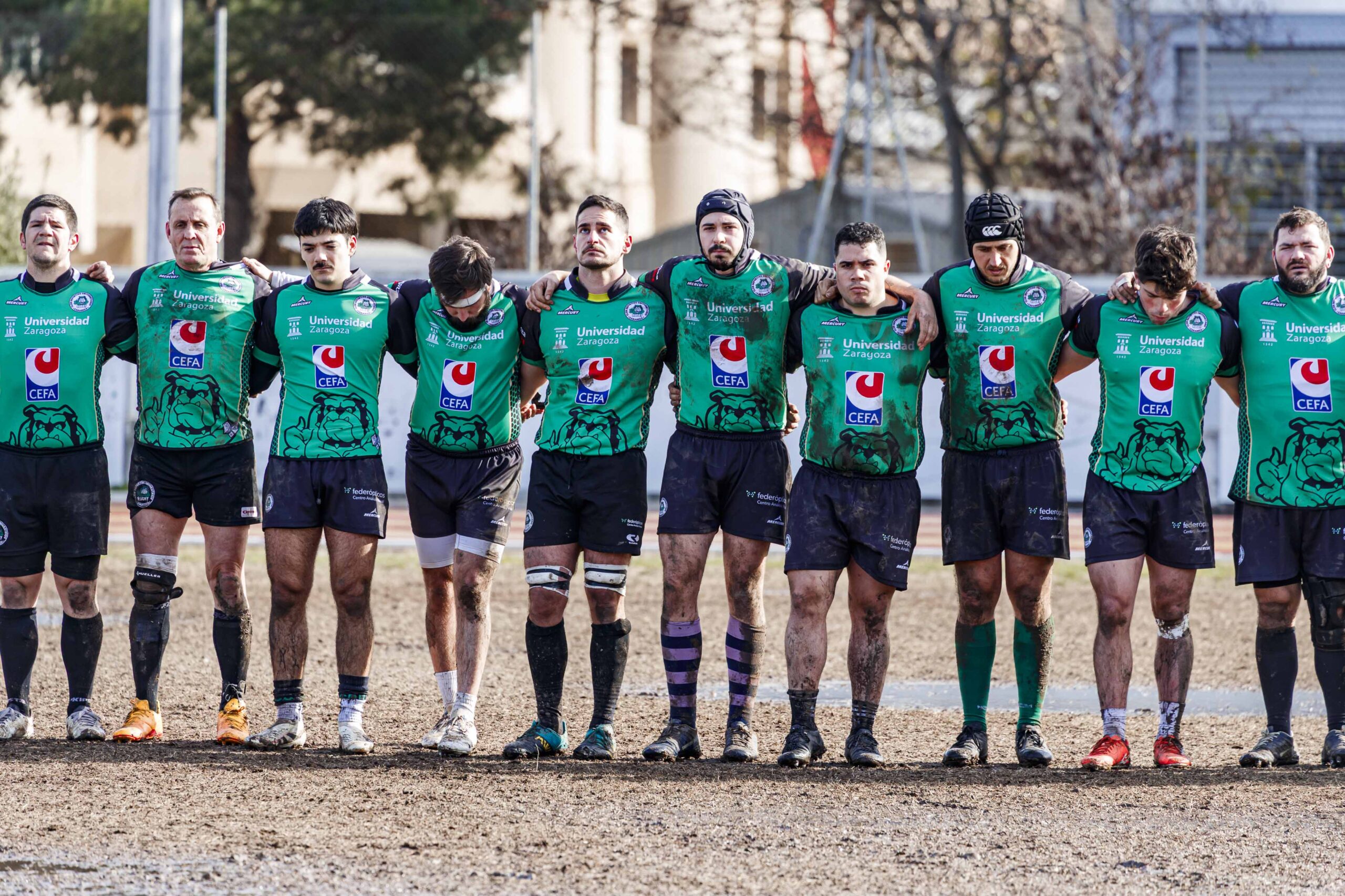 Partido de la jornada 9 de la Liga Autonómica Aragonesa de rugby masculina entre el CEFA Unizar y el Gigantes/Funes
