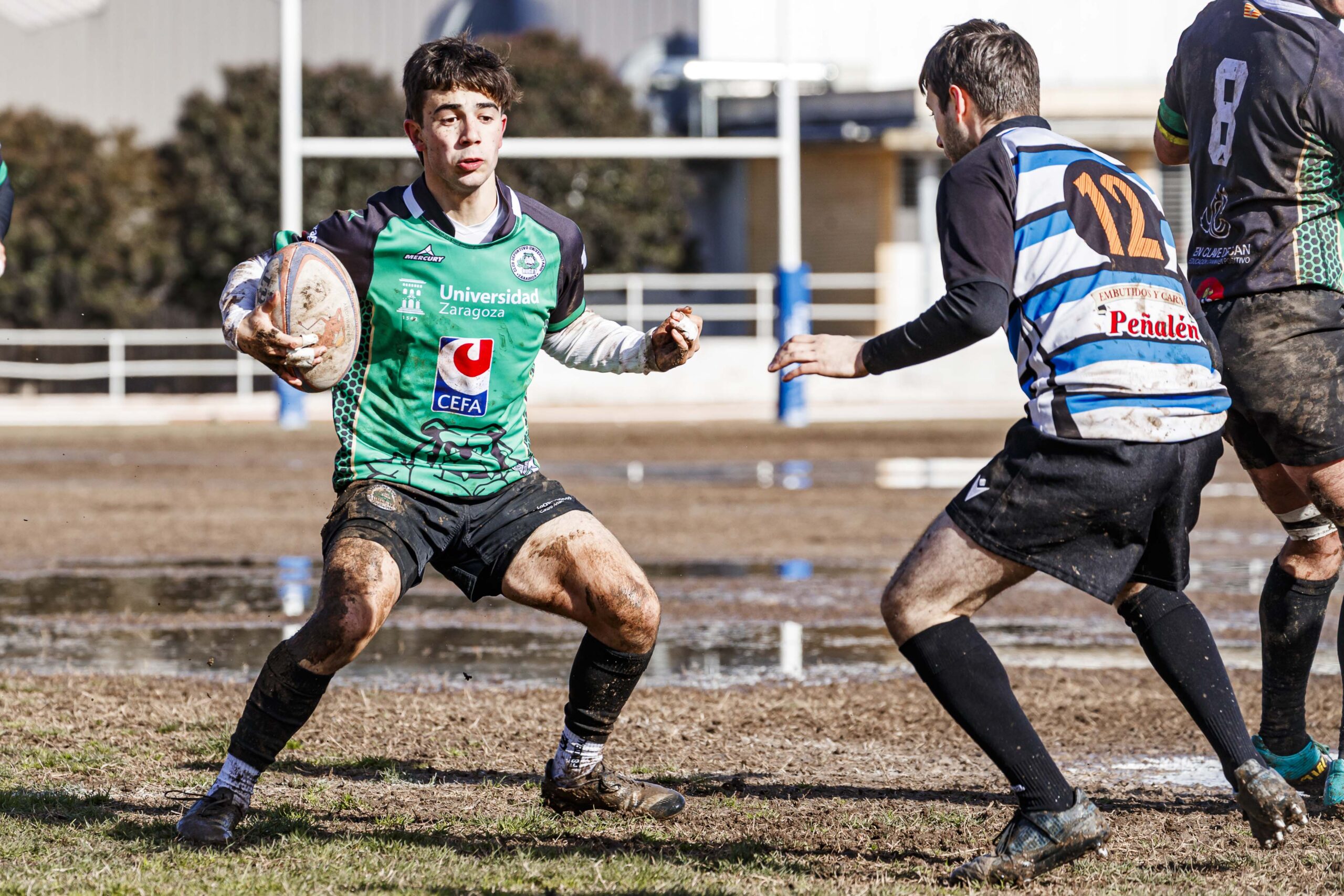 Partido de la jornada 9 de la Liga Autonómica Aragonesa de rugby masculina entre el CEFA Unizar y el Gigantes/Funes