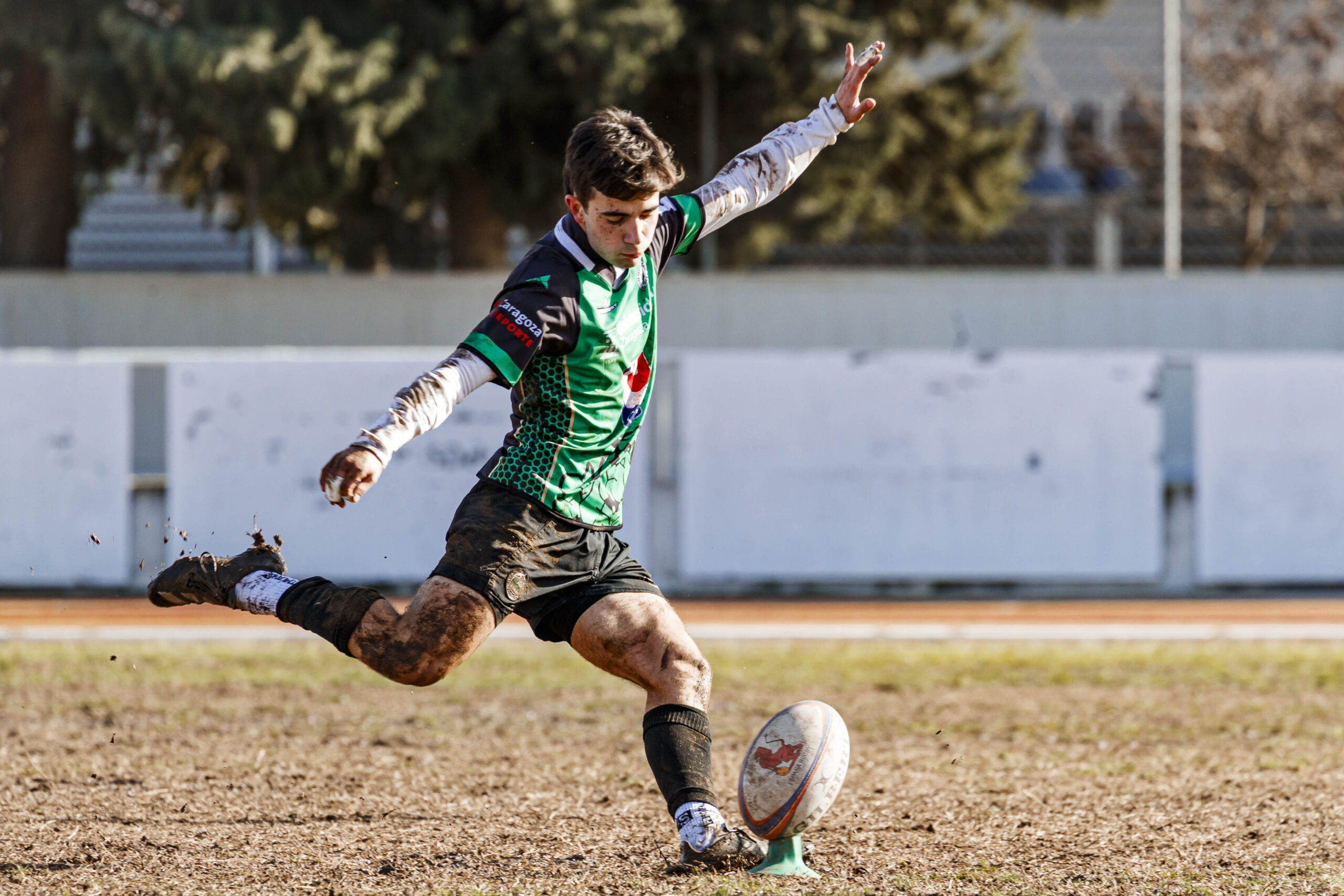 Partido de la jornada 9 de la Liga Autonómica Aragonesa de rugby masculina entre el CEFA Unizar y el Gigantes/Funes